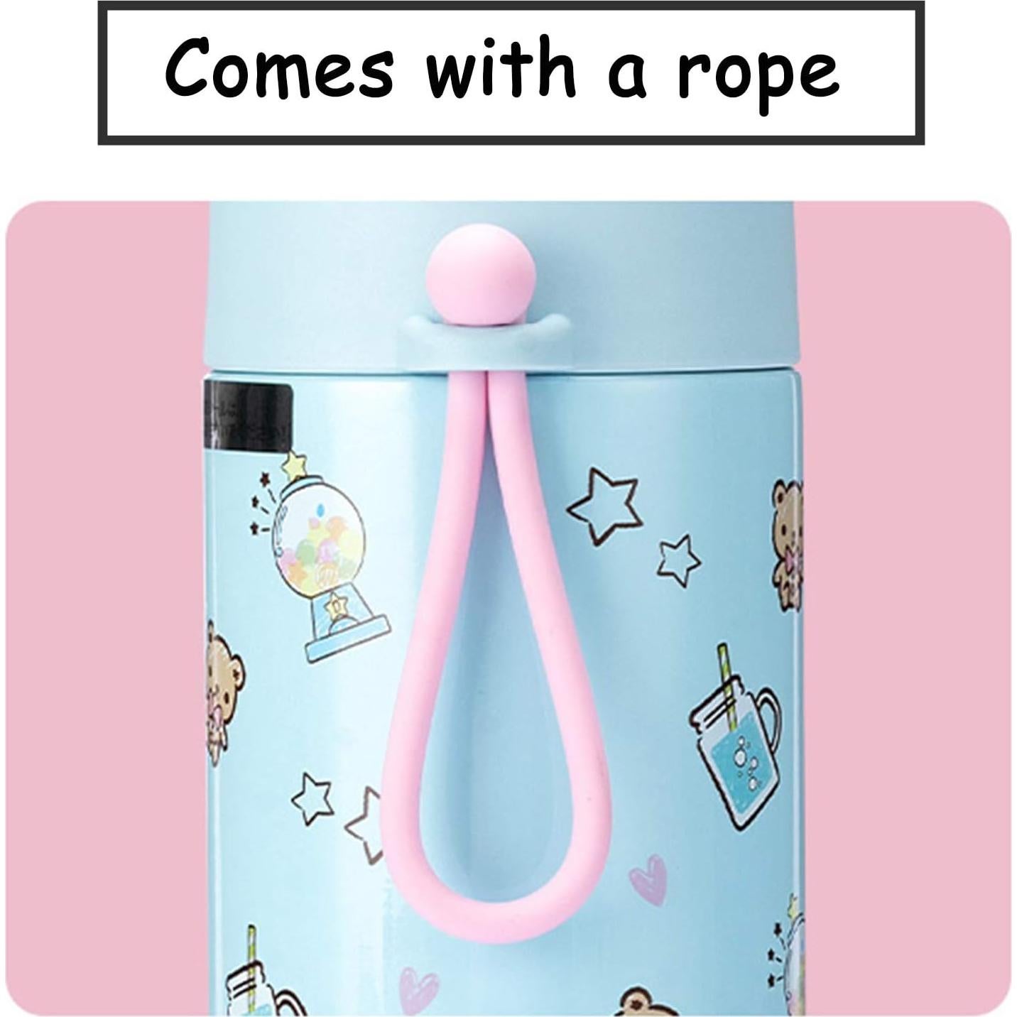 Botella de Agua Anime POYIPI 280ml Acero Inoxidable Rosa