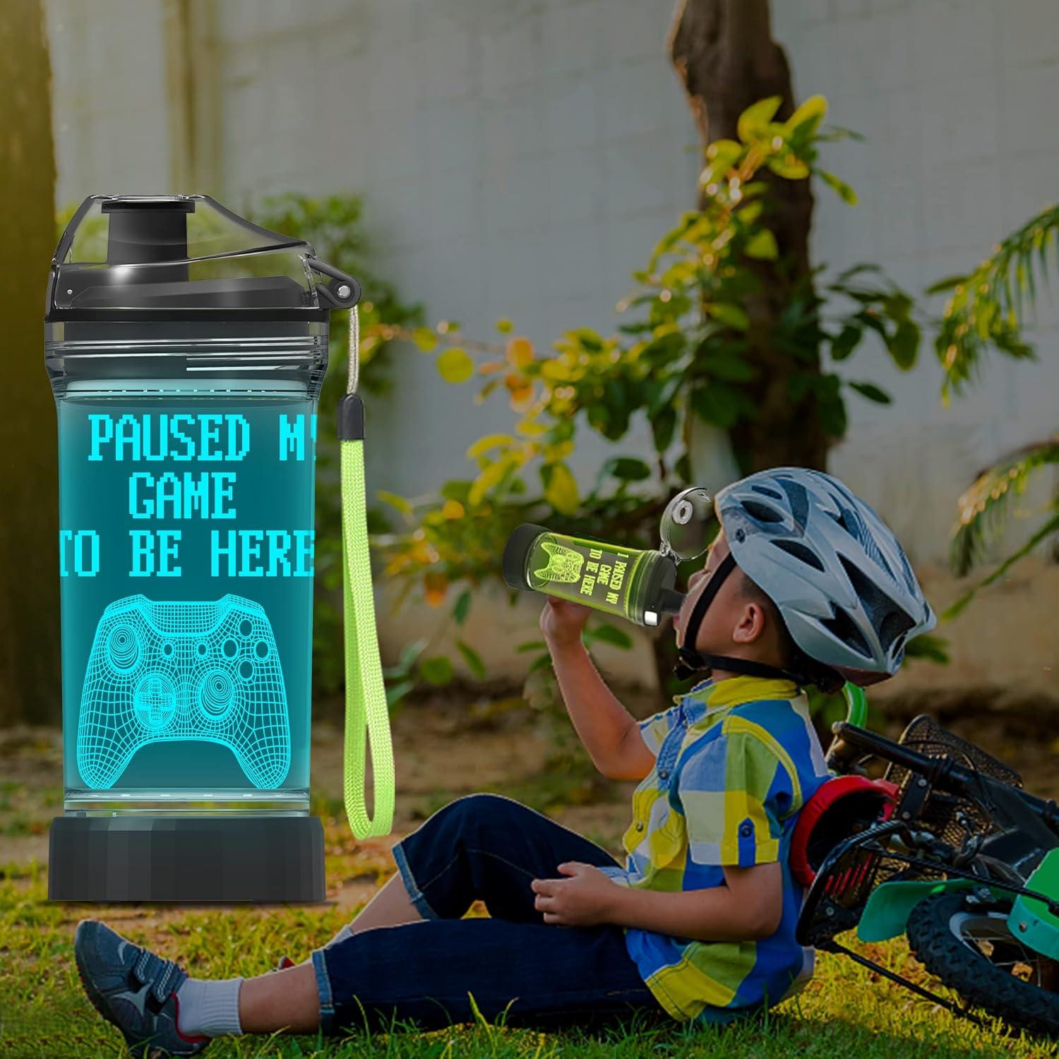 Botella de Agua Attivolife 414 ml con Luz LED 3D para Niños