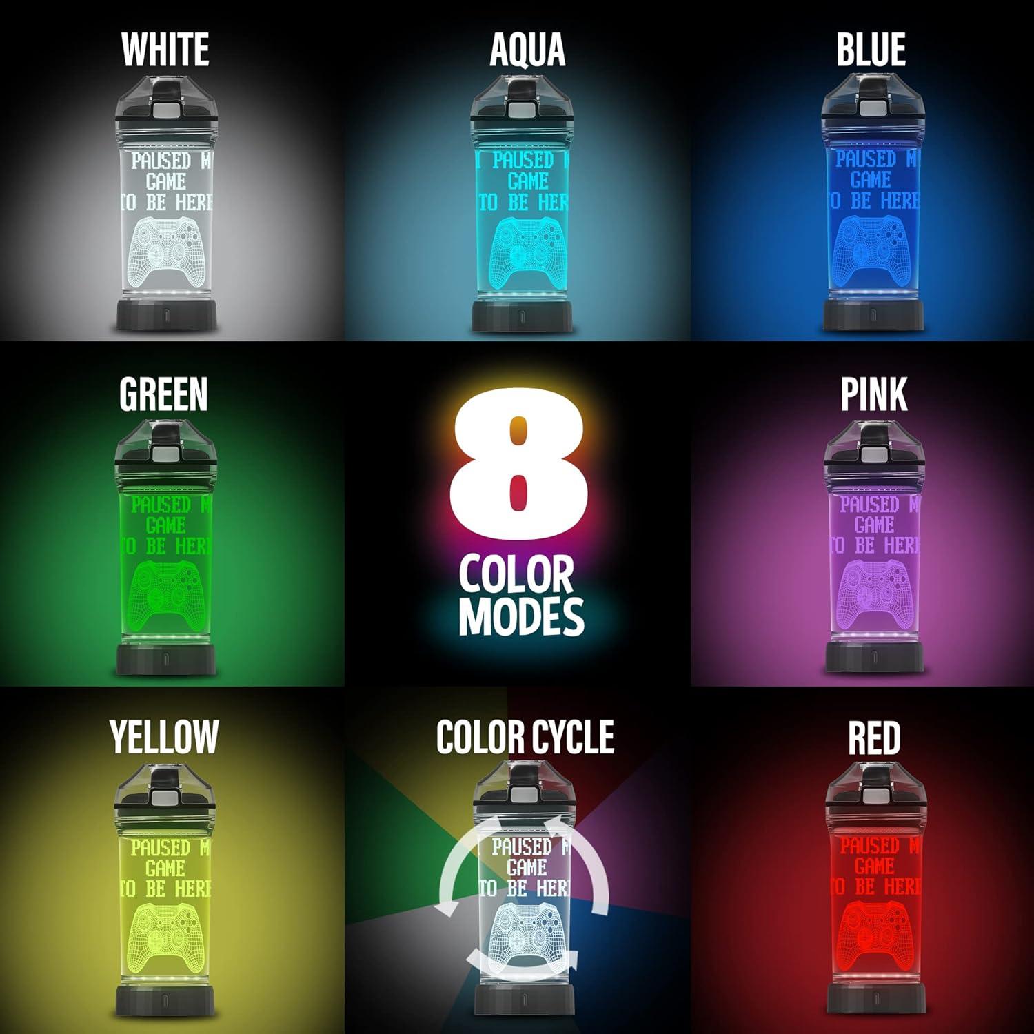 Botella de Agua Attivolife 414 ml con Luz LED 3D para Niños