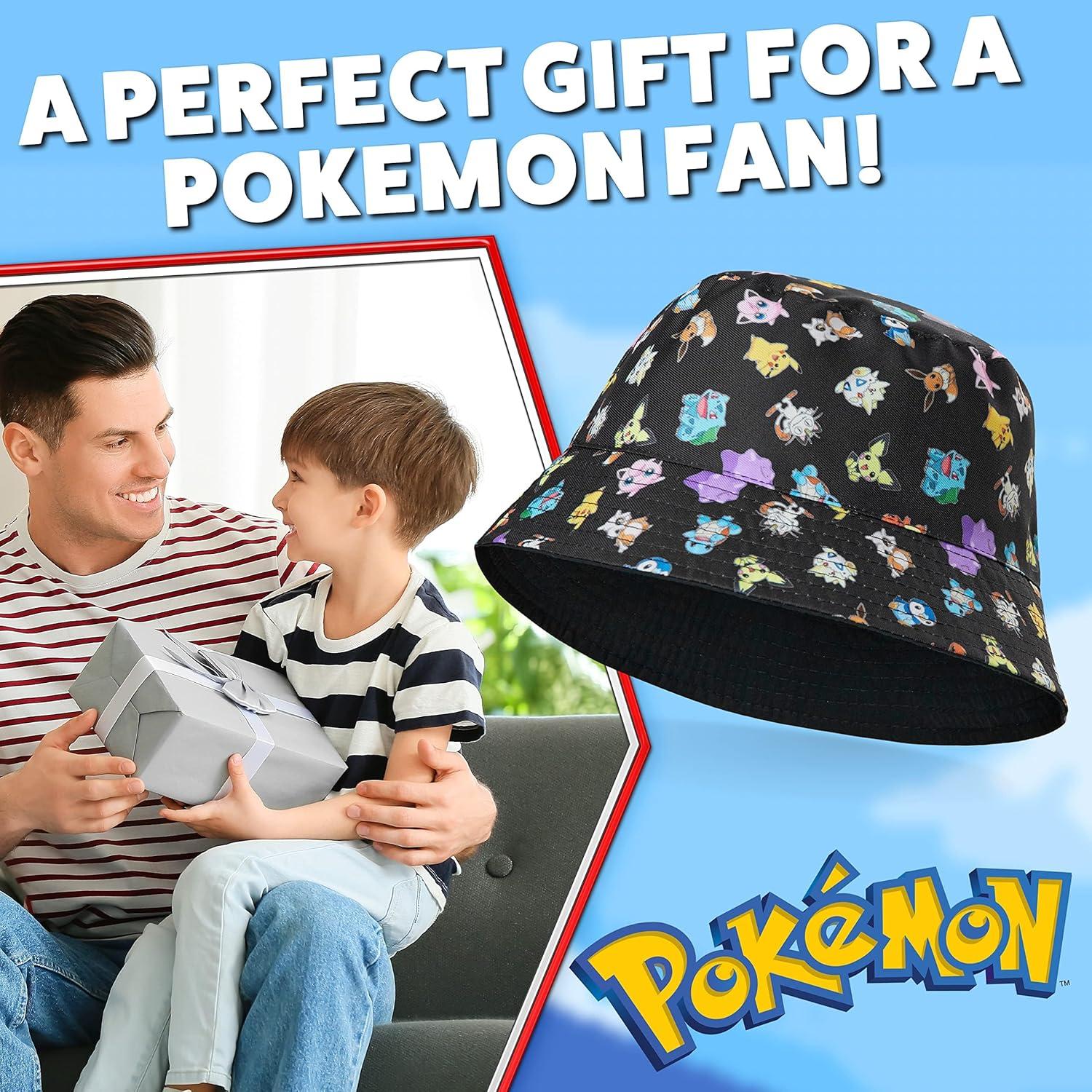Gorra y Sombrero de Cubo Pokemon Pikachu para Niños