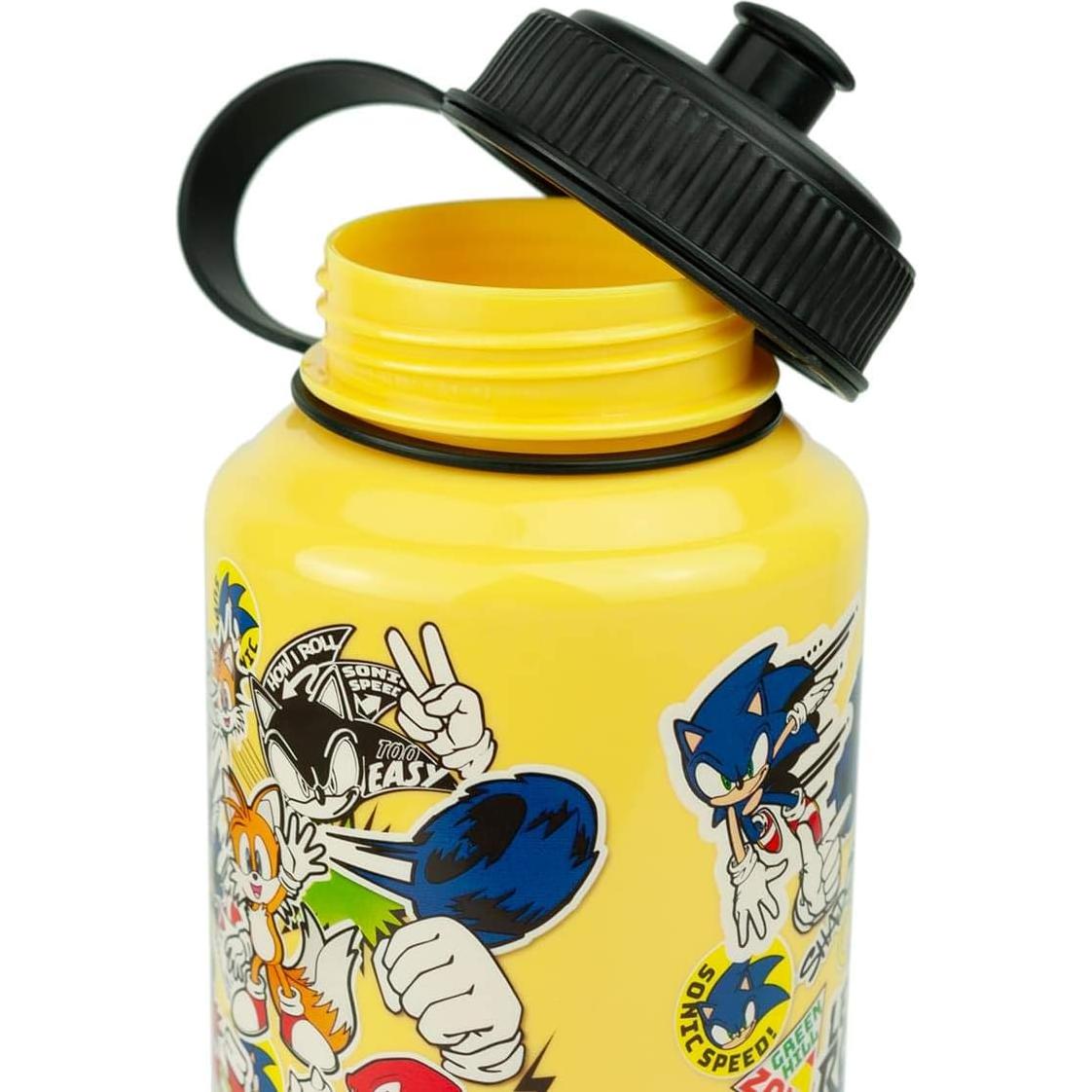 Botella de Agua Sonic The Hedgehog 0.95L Amarilla Reutilizable