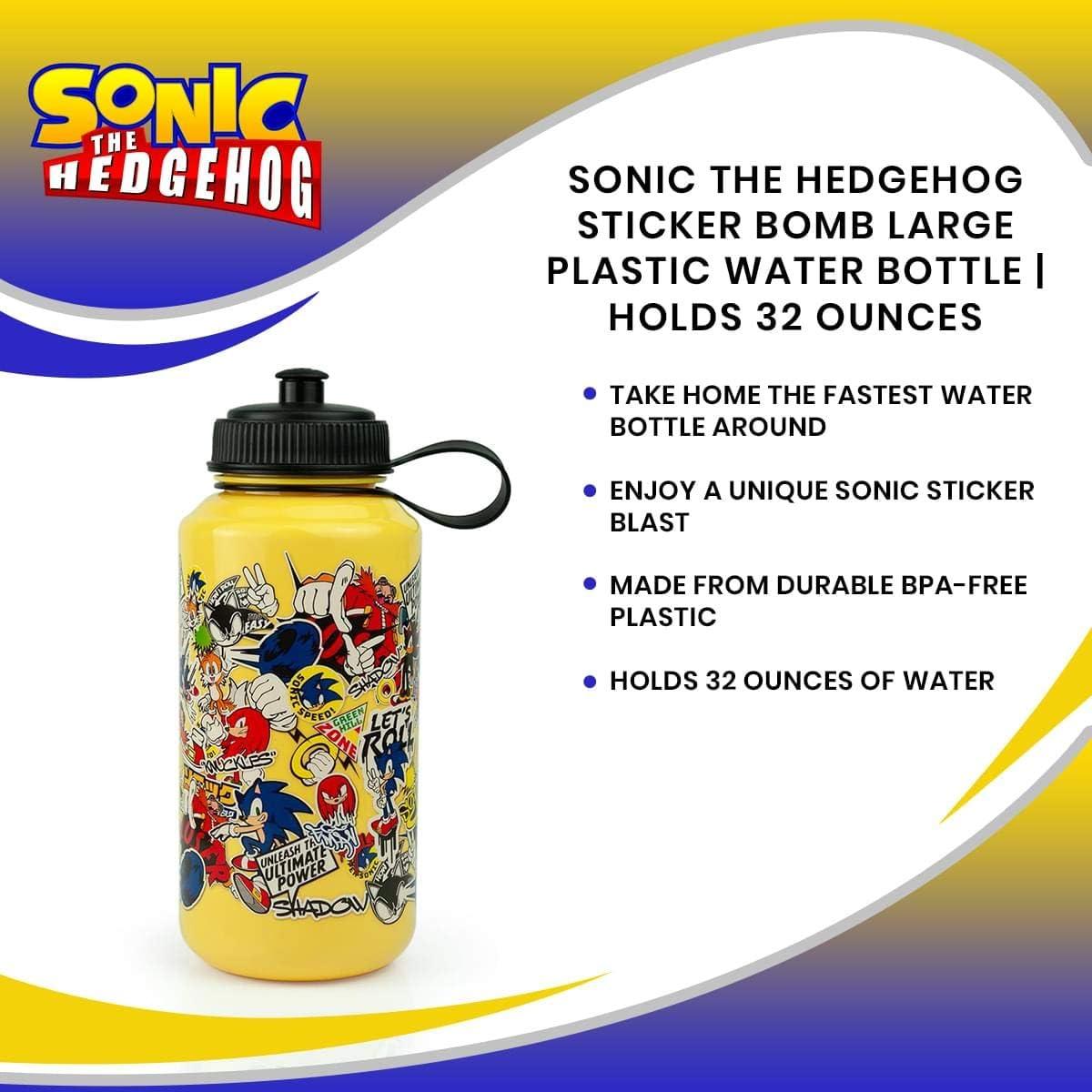 Botella de Agua Sonic The Hedgehog 0.95L Amarilla Reutilizable