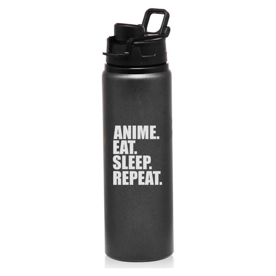 Botella de Agua de Aluminio MIP 0.74L Anime Carbón