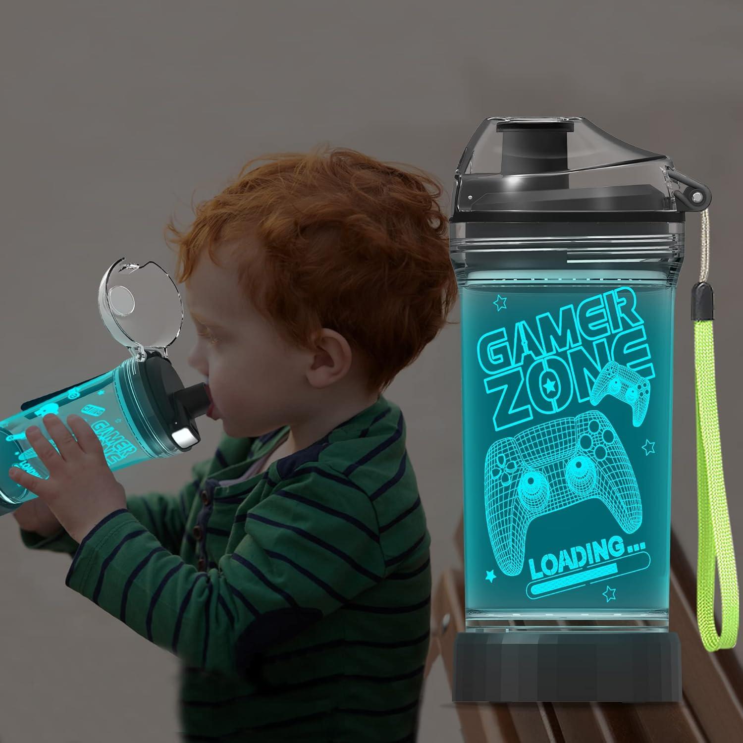Botella de Agua Iluminada YuanDian 400ml para Niños - 3 en 1