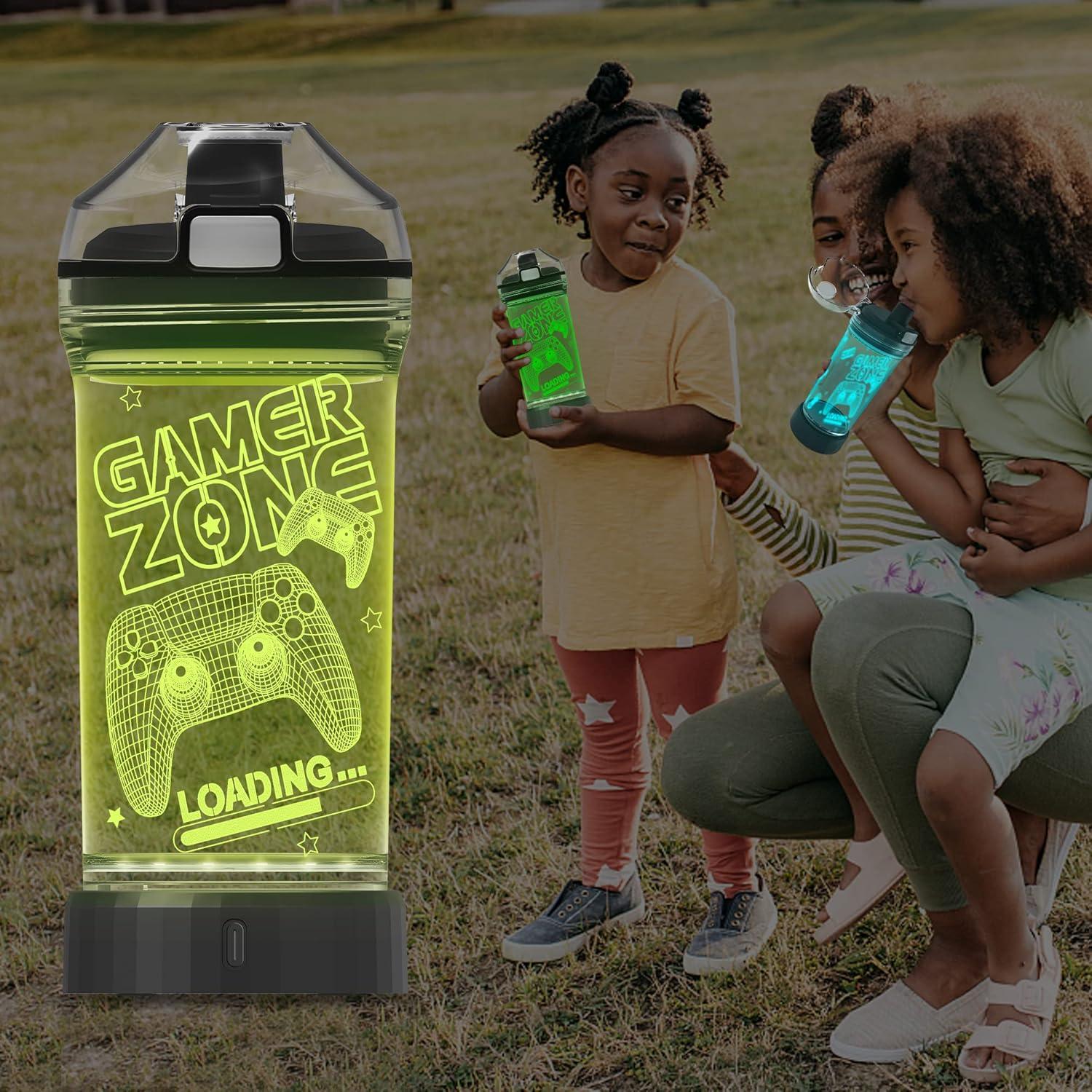 Botella de Agua Iluminada YuanDian 400ml para Niños - 3 en 1