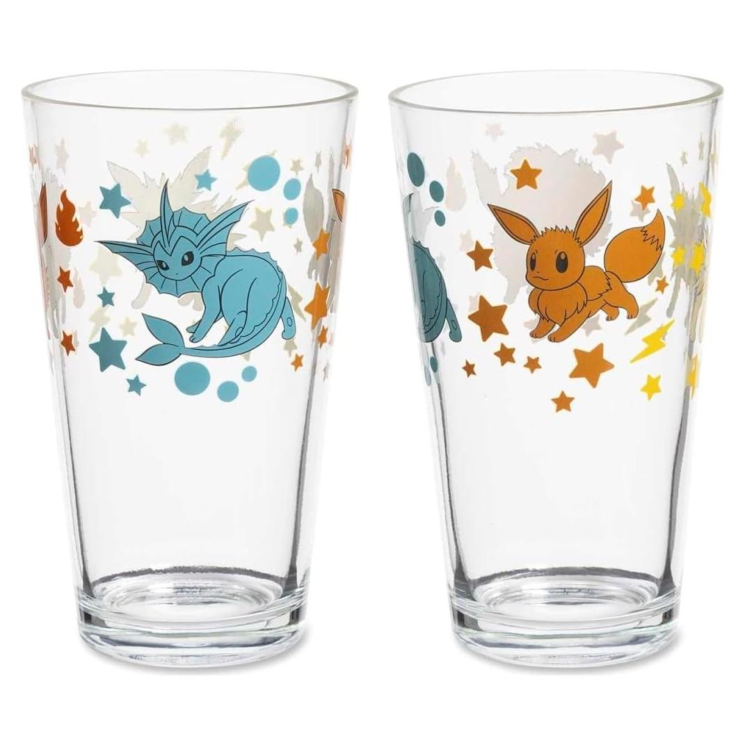 Juego de 2 Vasos de Cristal Pokémon Center Eevee 473 ml