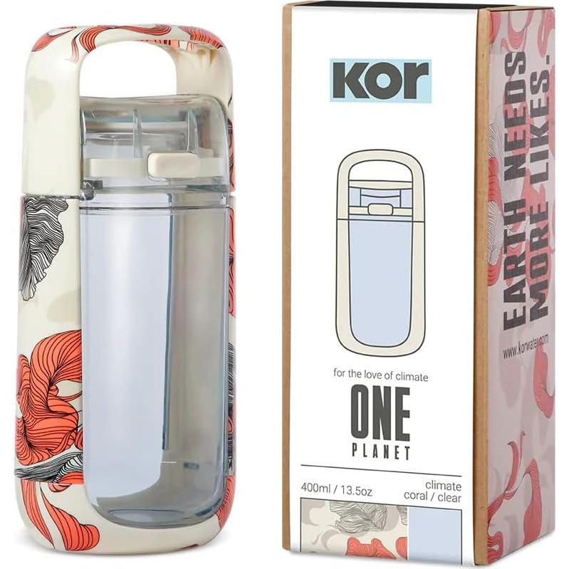 Botella de Agua KOR One Planet 0.4L con Tapa de Seguridad