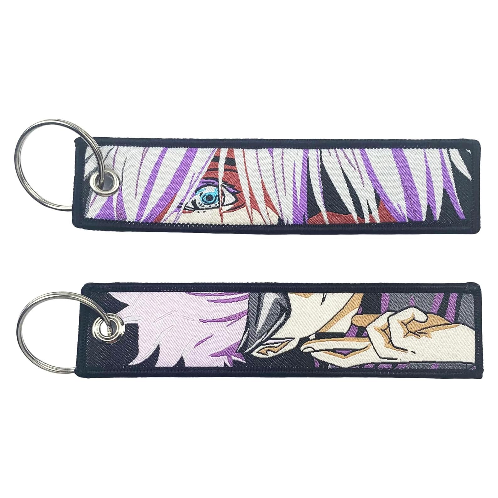 Llavero Anime Bordado Kj-08 13x3 cm para Claves y Accesorios
