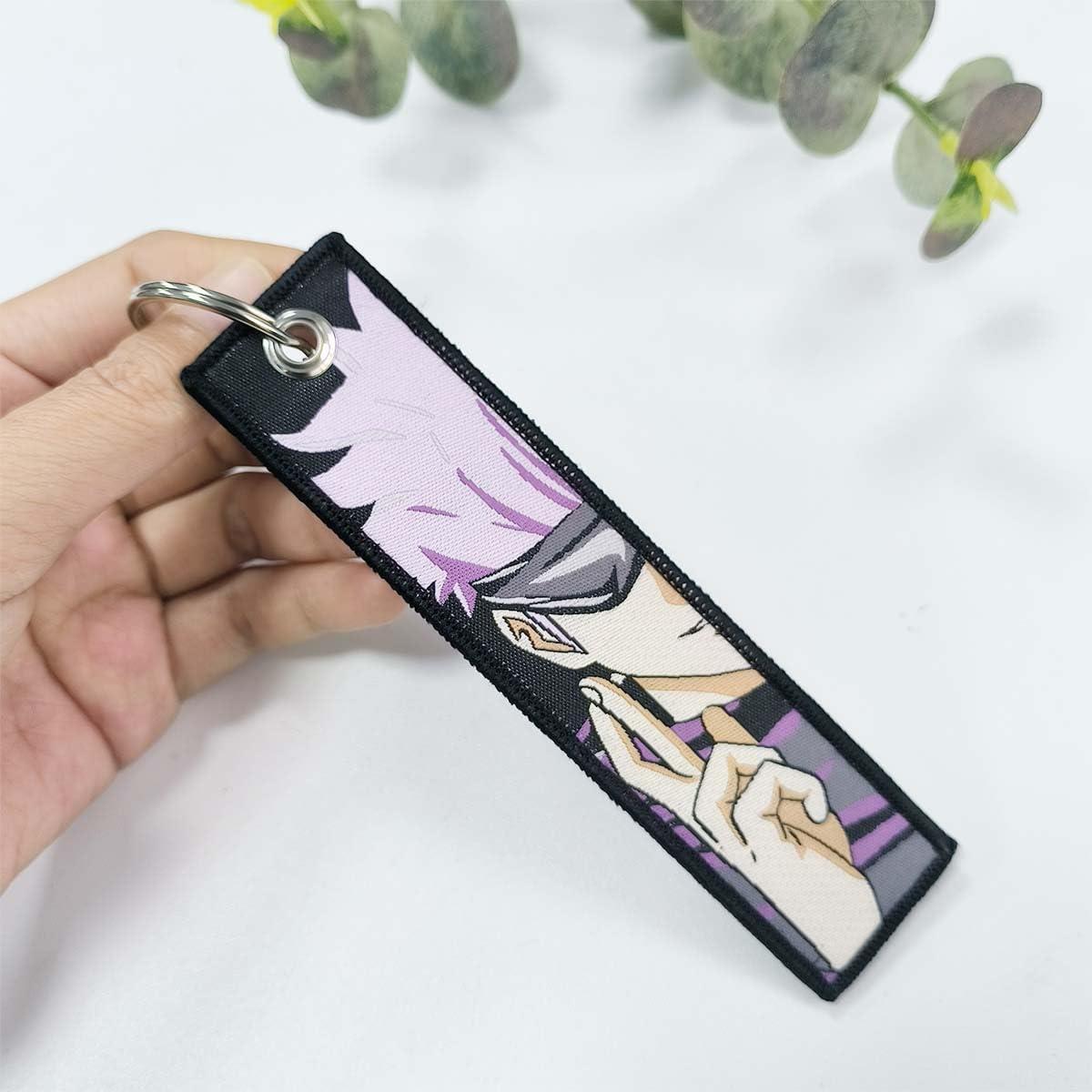 Llavero Anime Bordado Kj-08 13x3 cm para Claves y Accesorios