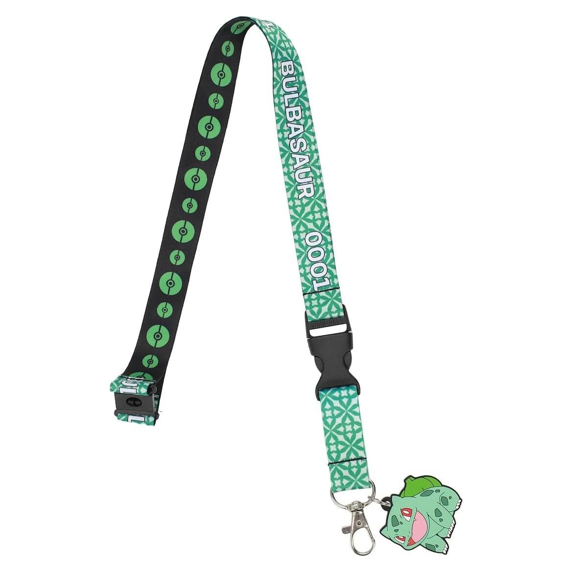 Lanyard Pokemon Bulbasaur Kanto con Encanto de Goma