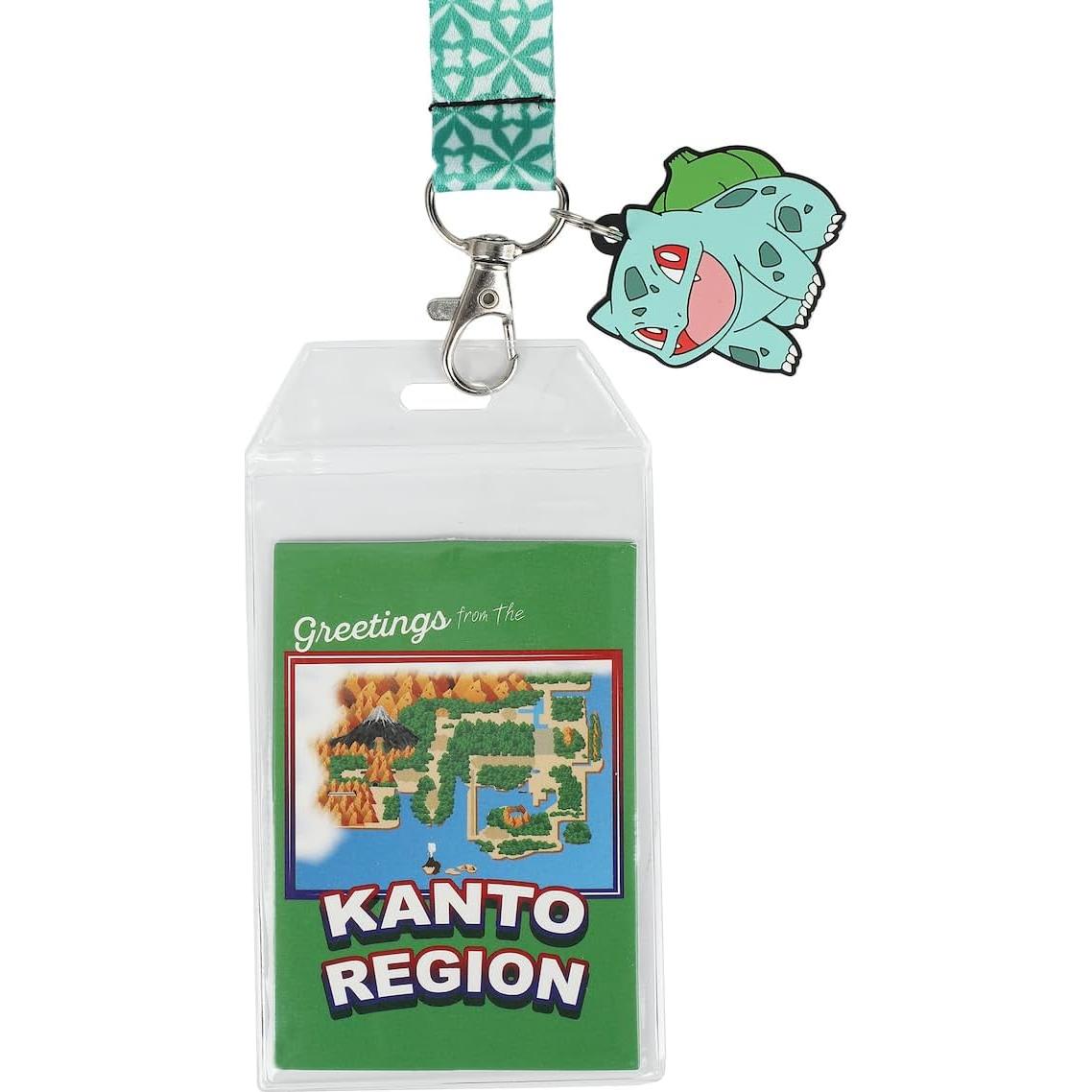 Lanyard Pokemon Bulbasaur Kanto con Encanto de Goma