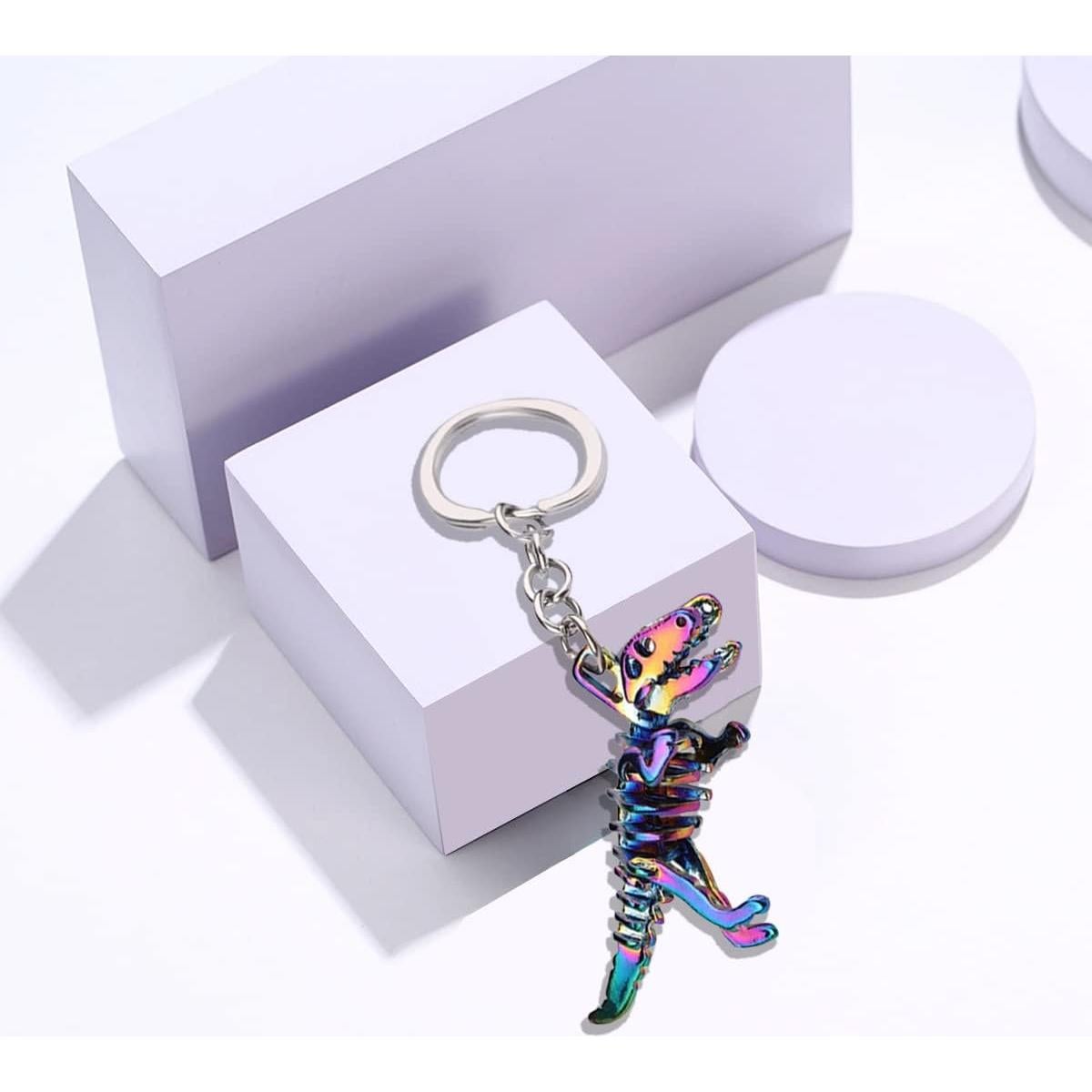 Llavero Dino Calavera Creativo Acero Inoxidable 9.91x5.51cm