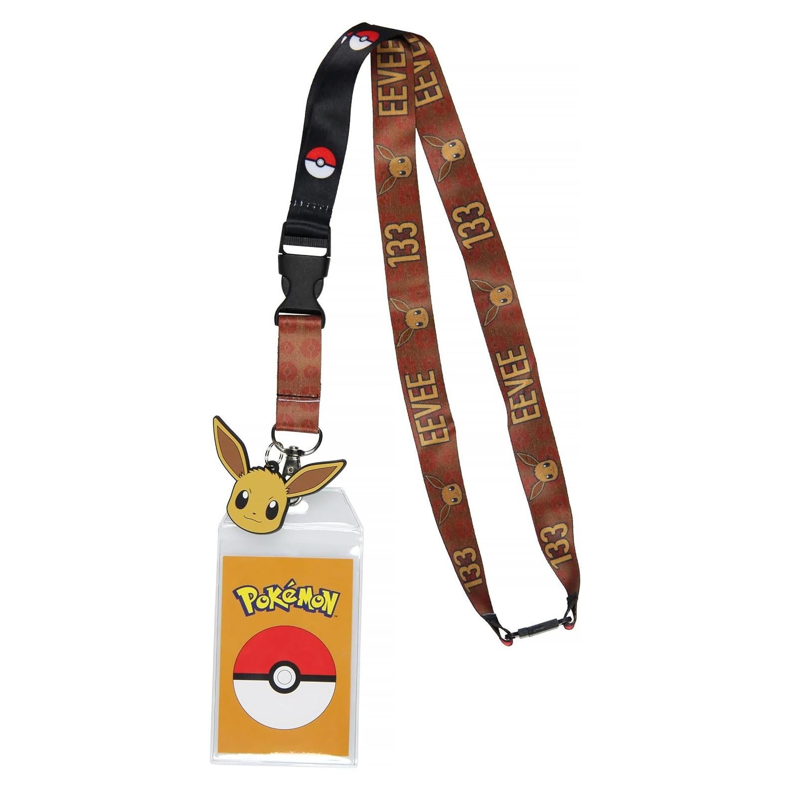 Lanyard Pokémon Eevee 133 Bioworld con Charm de Goma