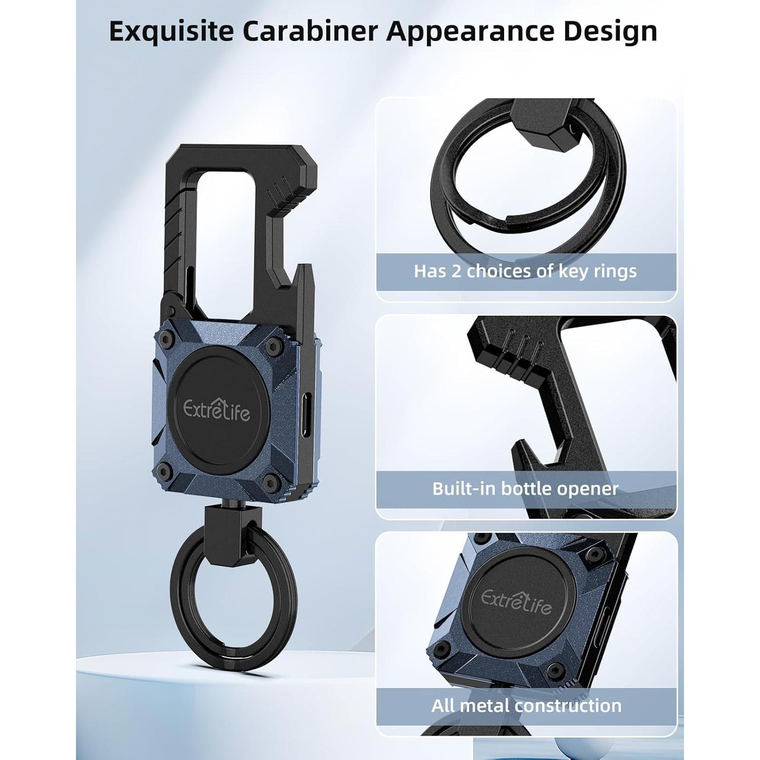 Llave Abrebotellas Extrelife con GPS y Bluetooth, Azul