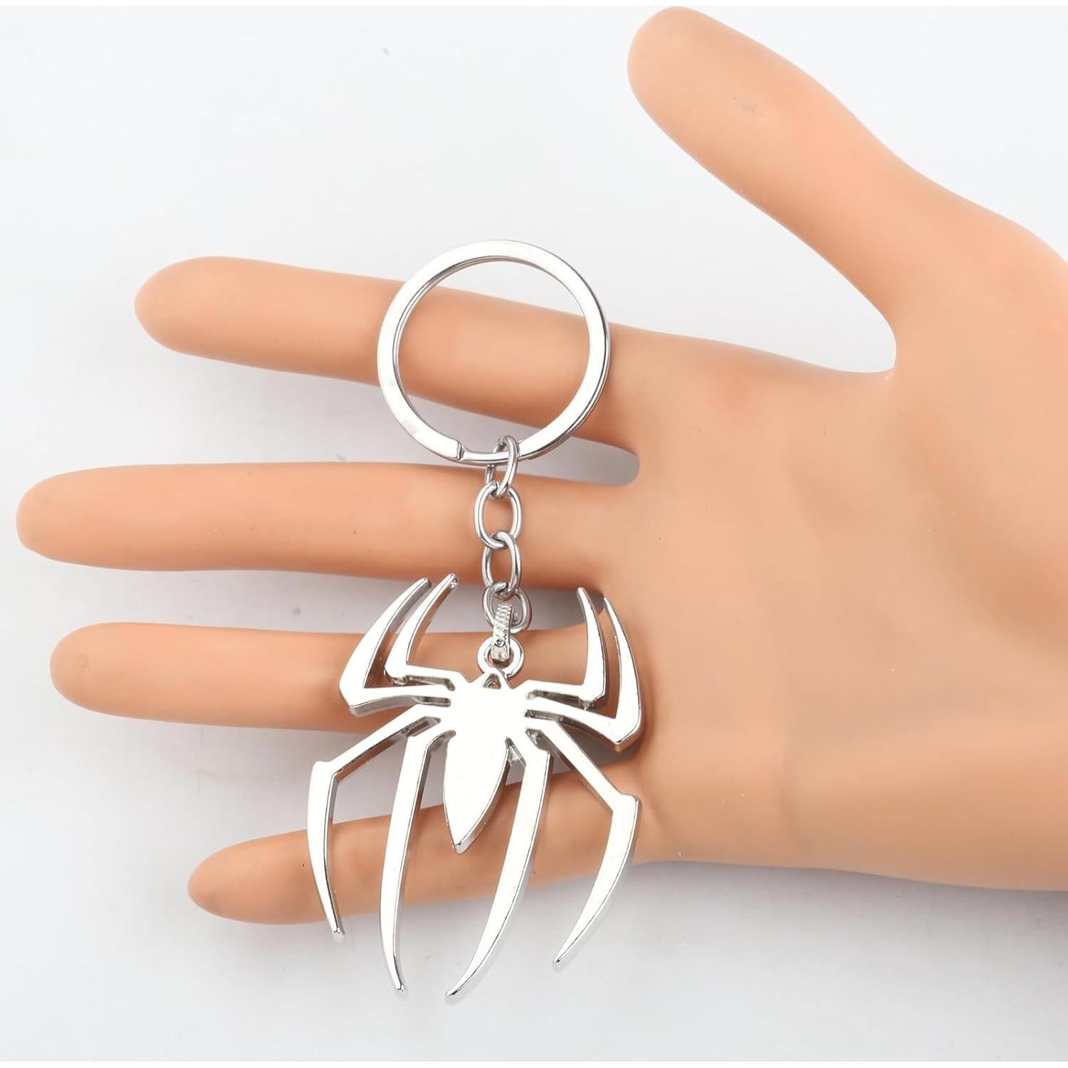 Llavero Araña Plateada FUSTMW Joyería Hipoalergénica 3 cm