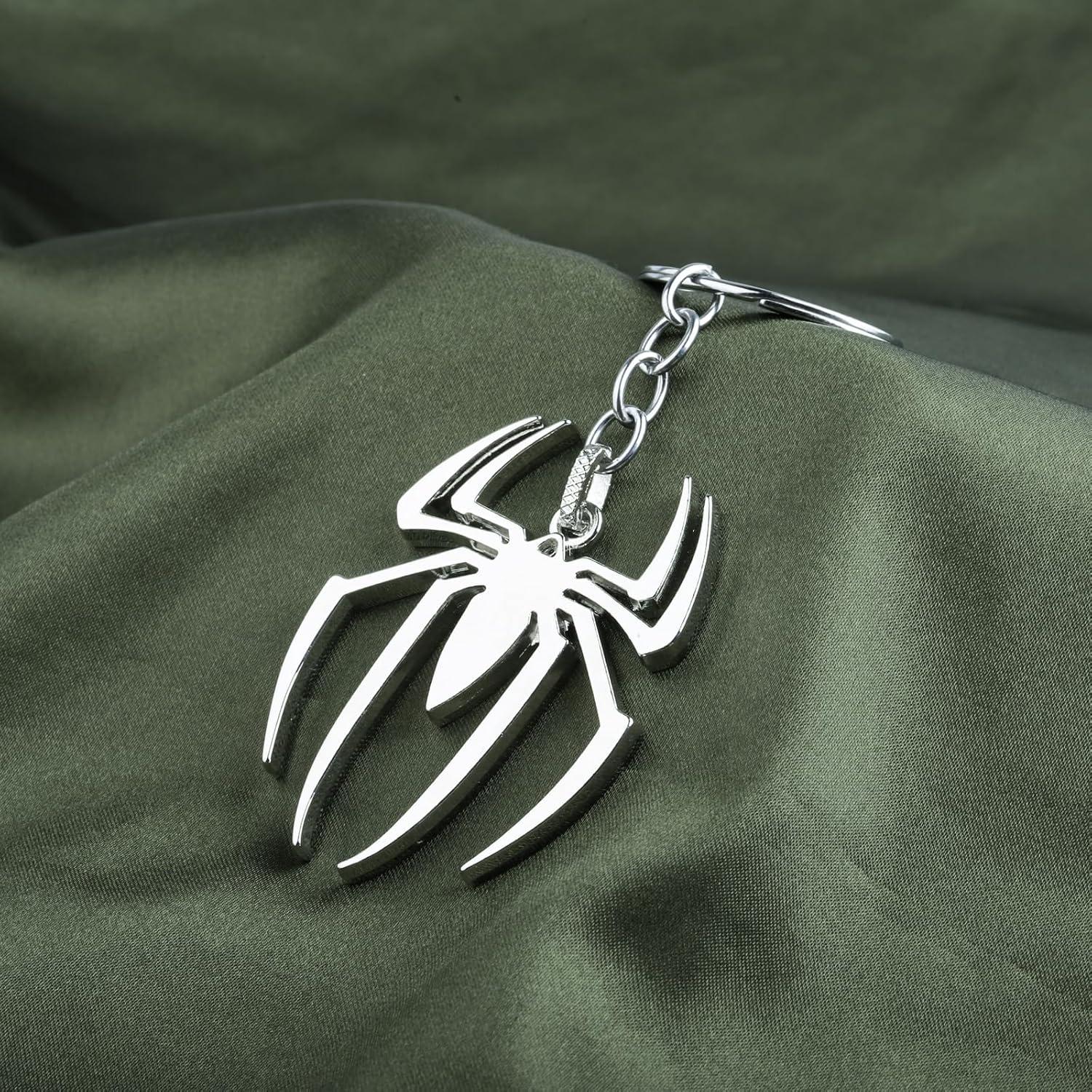 Llavero Araña Plateada FUSTMW Joyería Hipoalergénica 3 cm