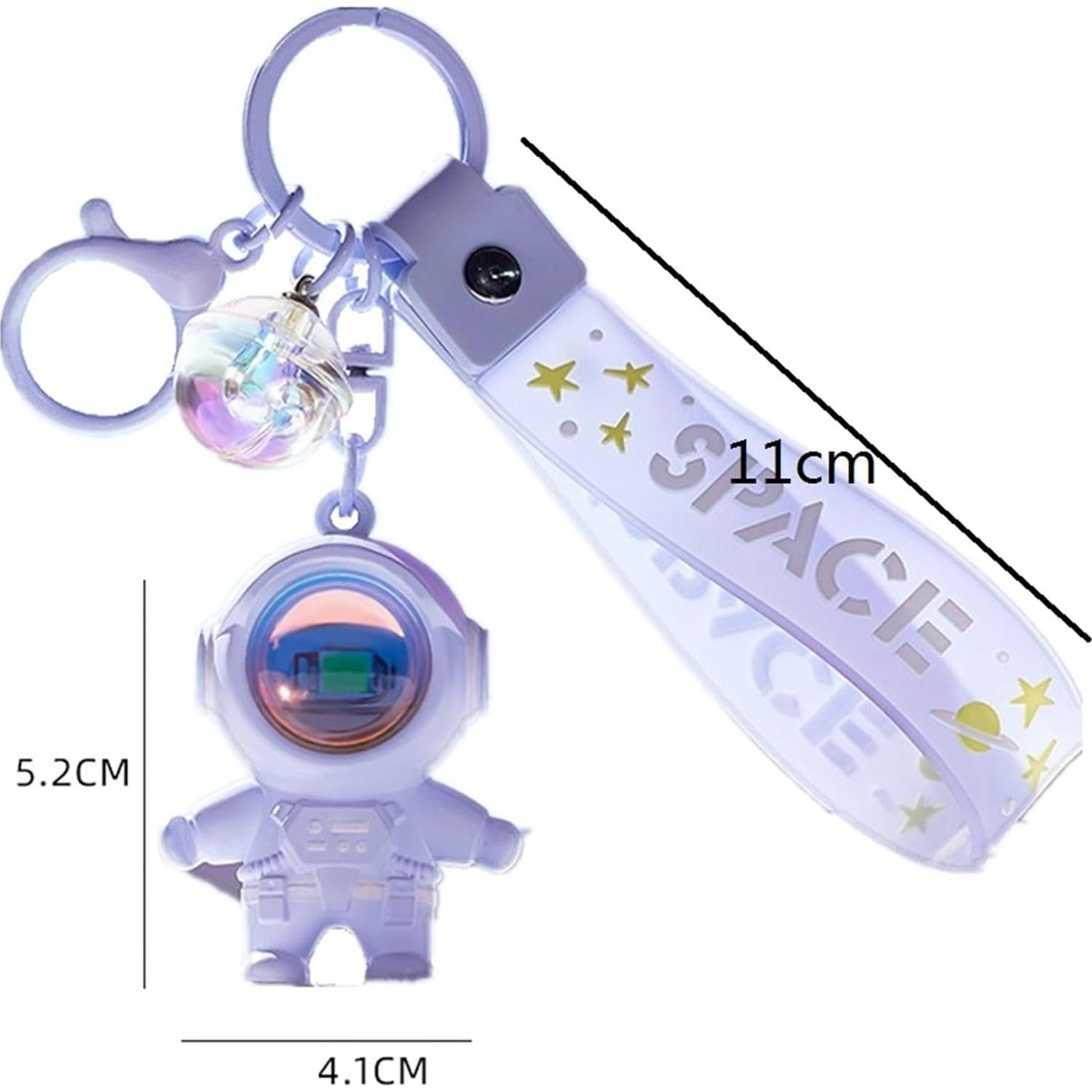 Llavero Linterna Astronauta Arcoíris PVC 5cm - Regalo Único