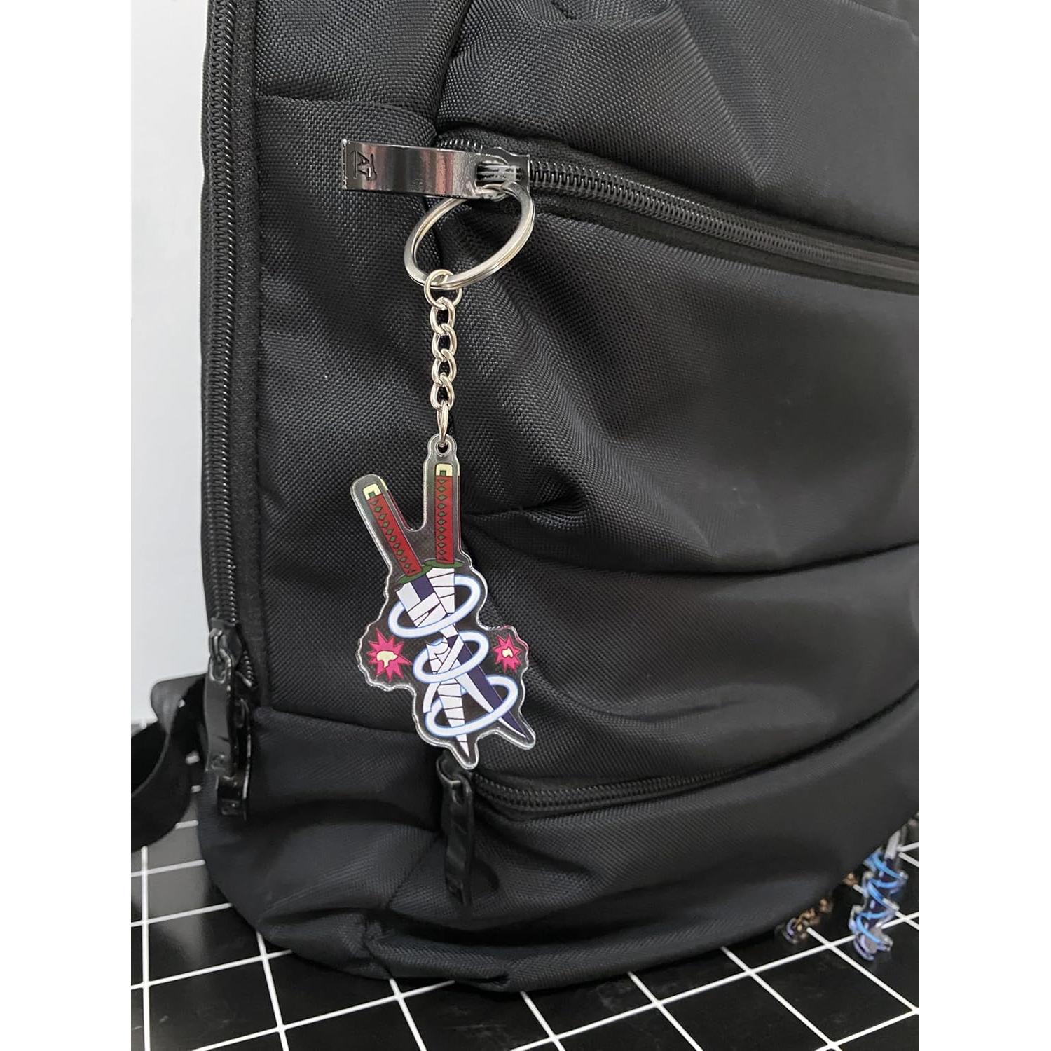 Set de 12 Llavero de Anime Katana Acrílico y Metal