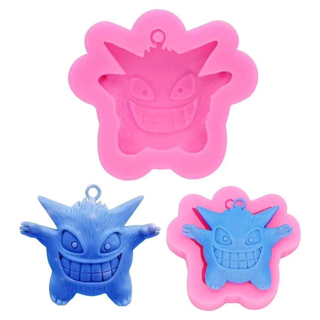 Molde de Silicona 3D para Llaveros Fantasmas Monstruos Anime