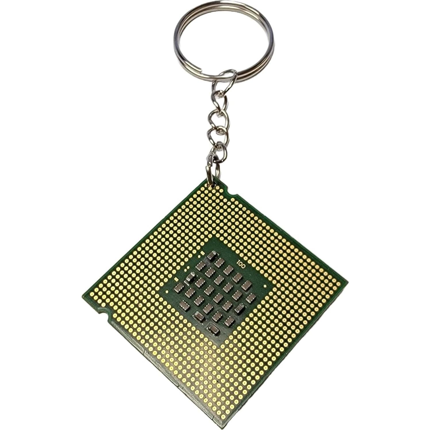 Llavero de Procesador de CPU Reciclado - Accesorio Sostenible