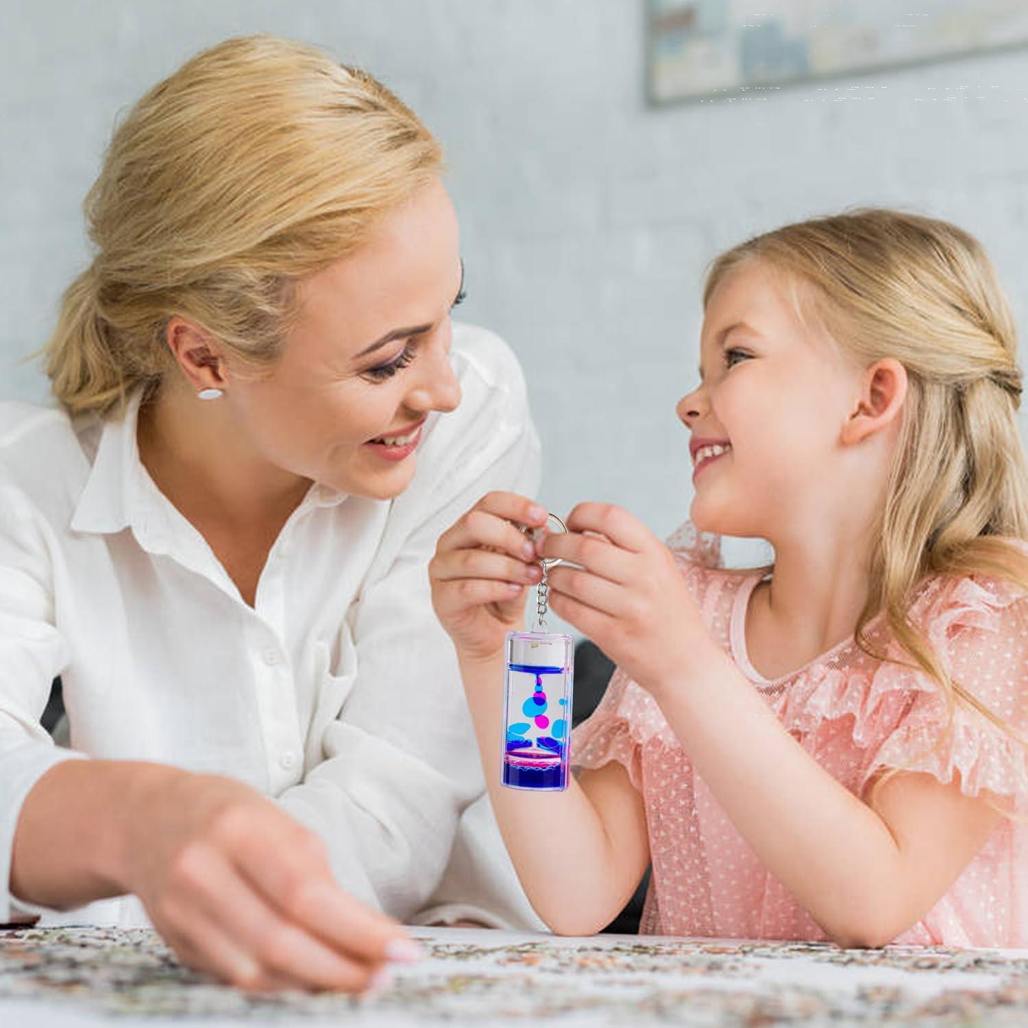 Llaveros de Movimiento Líquido CAILINK - Paquete de 4 para Niños