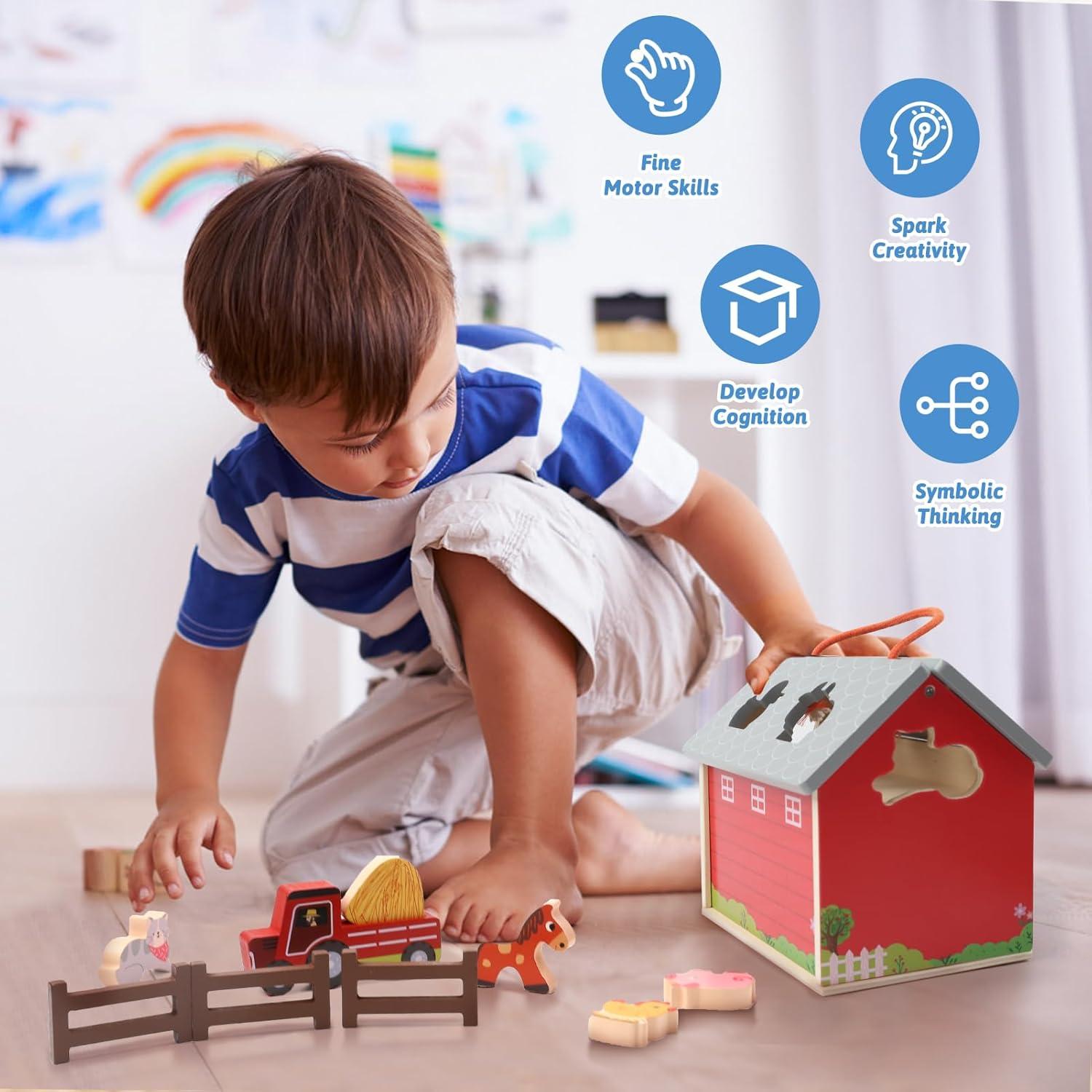 Juego de Juguetes de Animales de Granja XIAPIA 21x20x15 cm