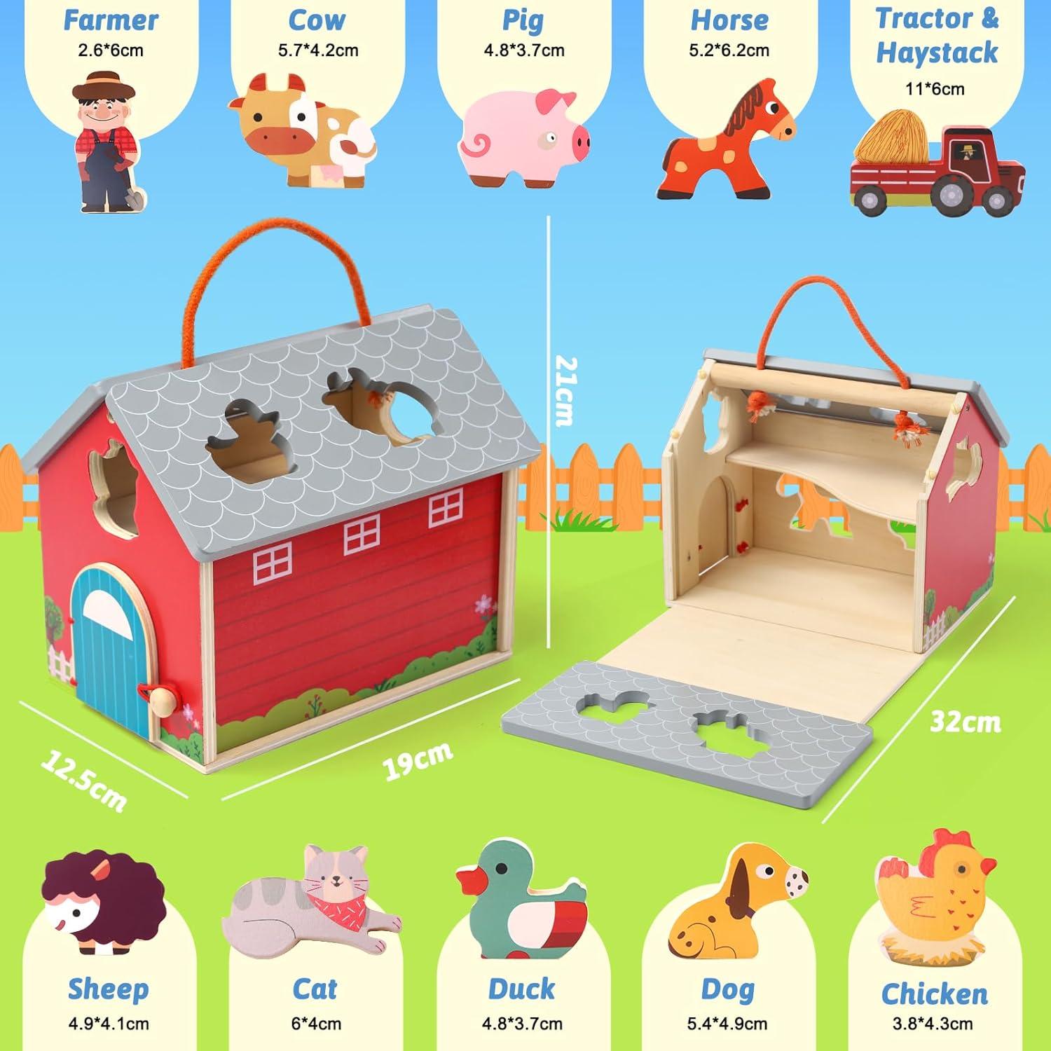 Juego de Juguetes de Animales de Granja XIAPIA 21x20x15 cm