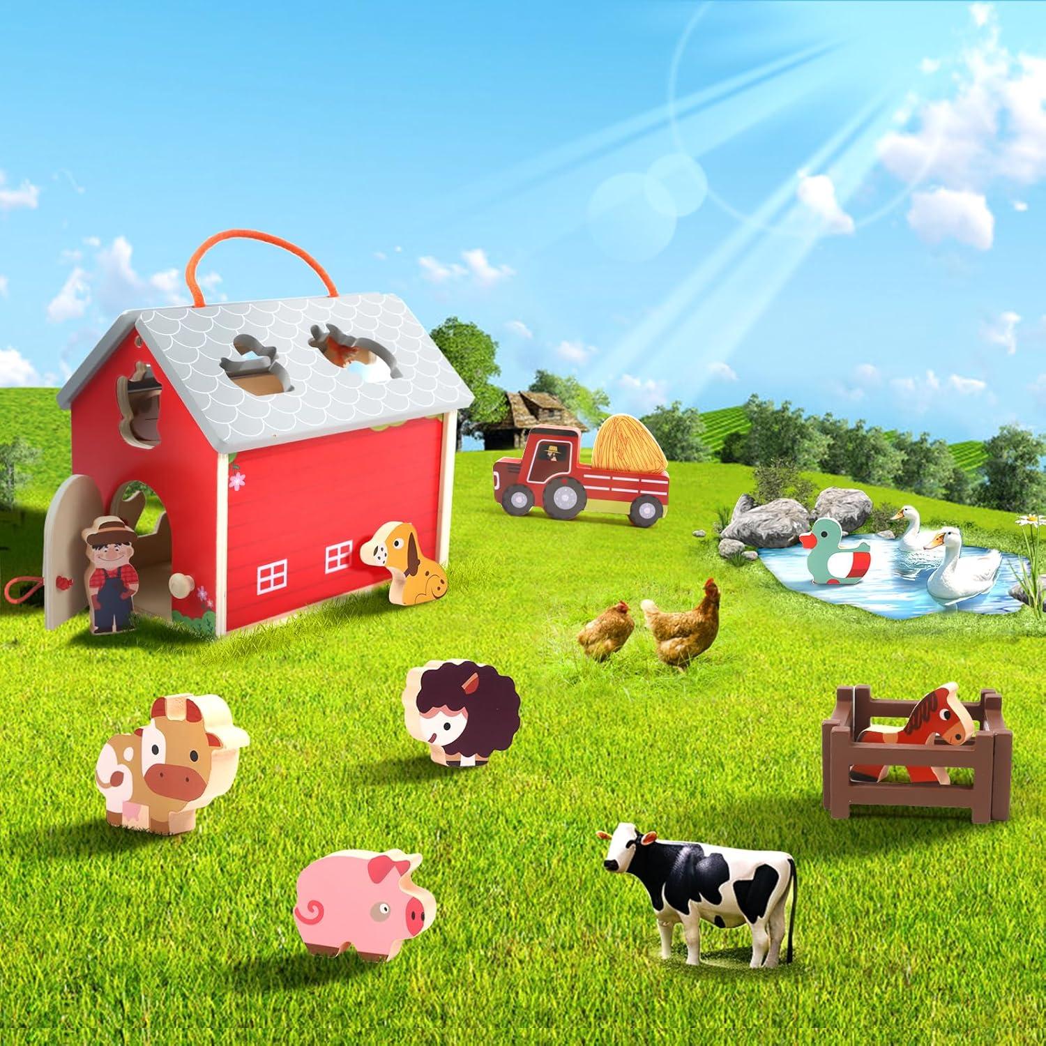 Juego de Juguetes de Animales de Granja XIAPIA 21x20x15 cm