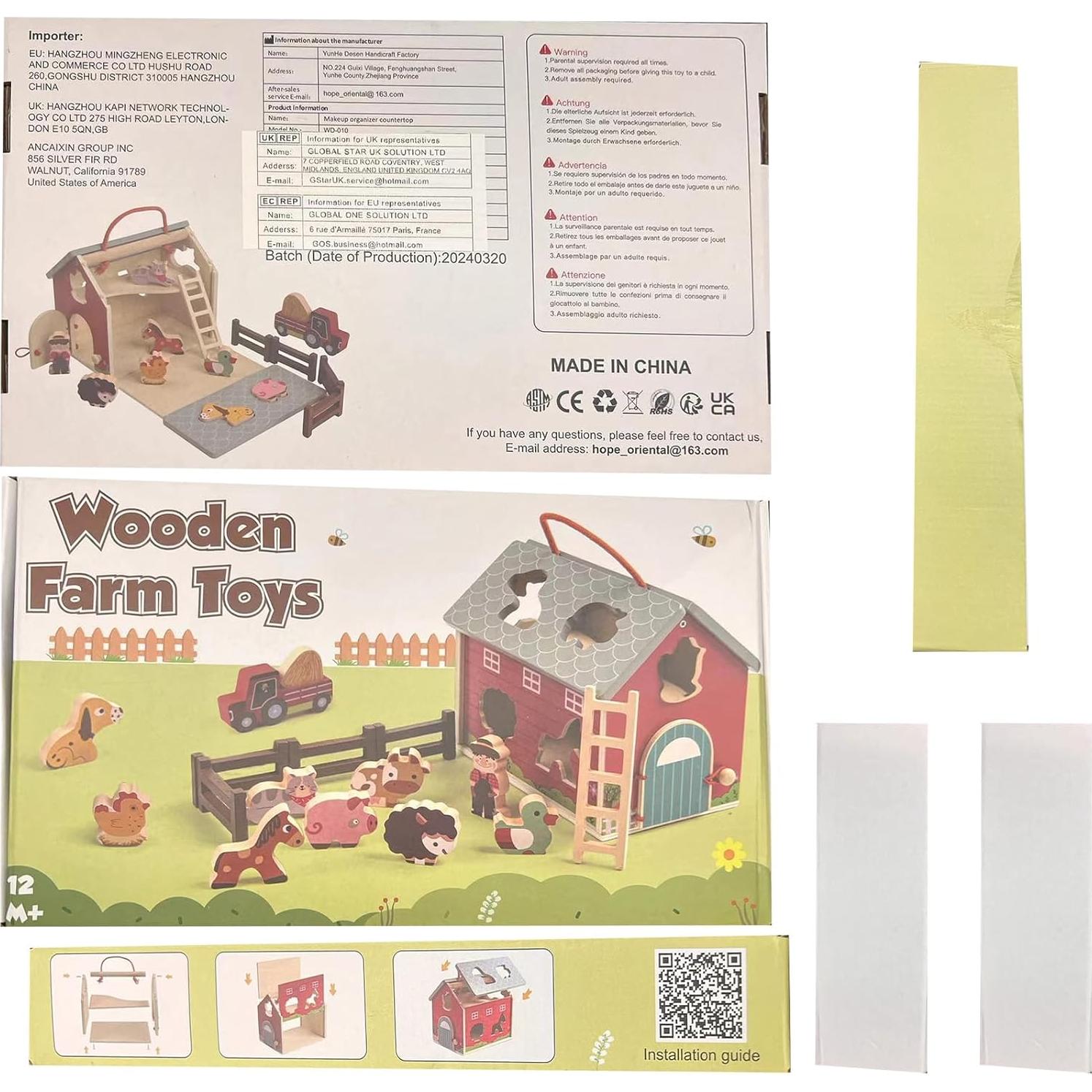 Juego de Juguetes de Animales de Granja XIAPIA 21x20x15 cm