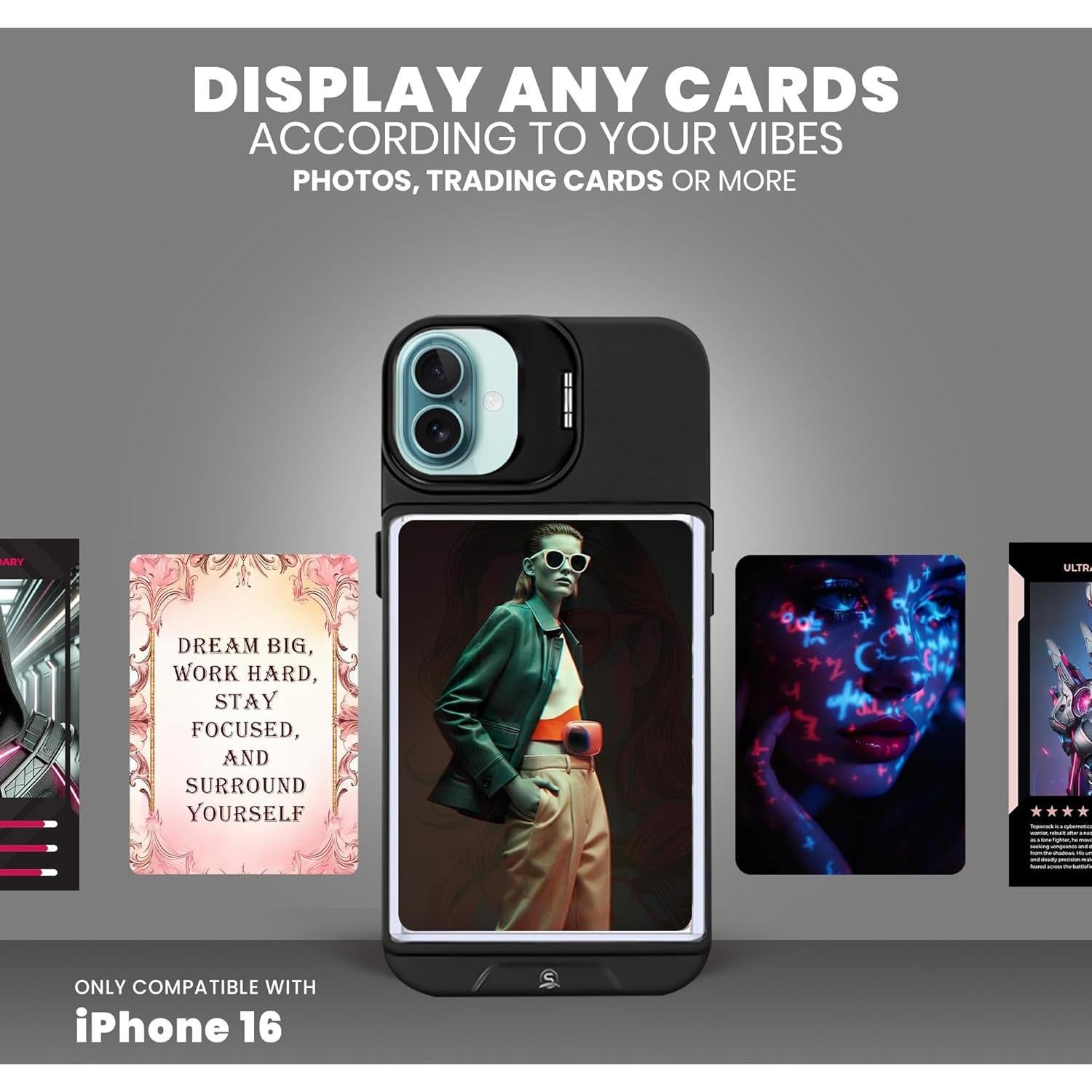 Funda protectora para iPhone 16 Superious con soporte y 5 fundas