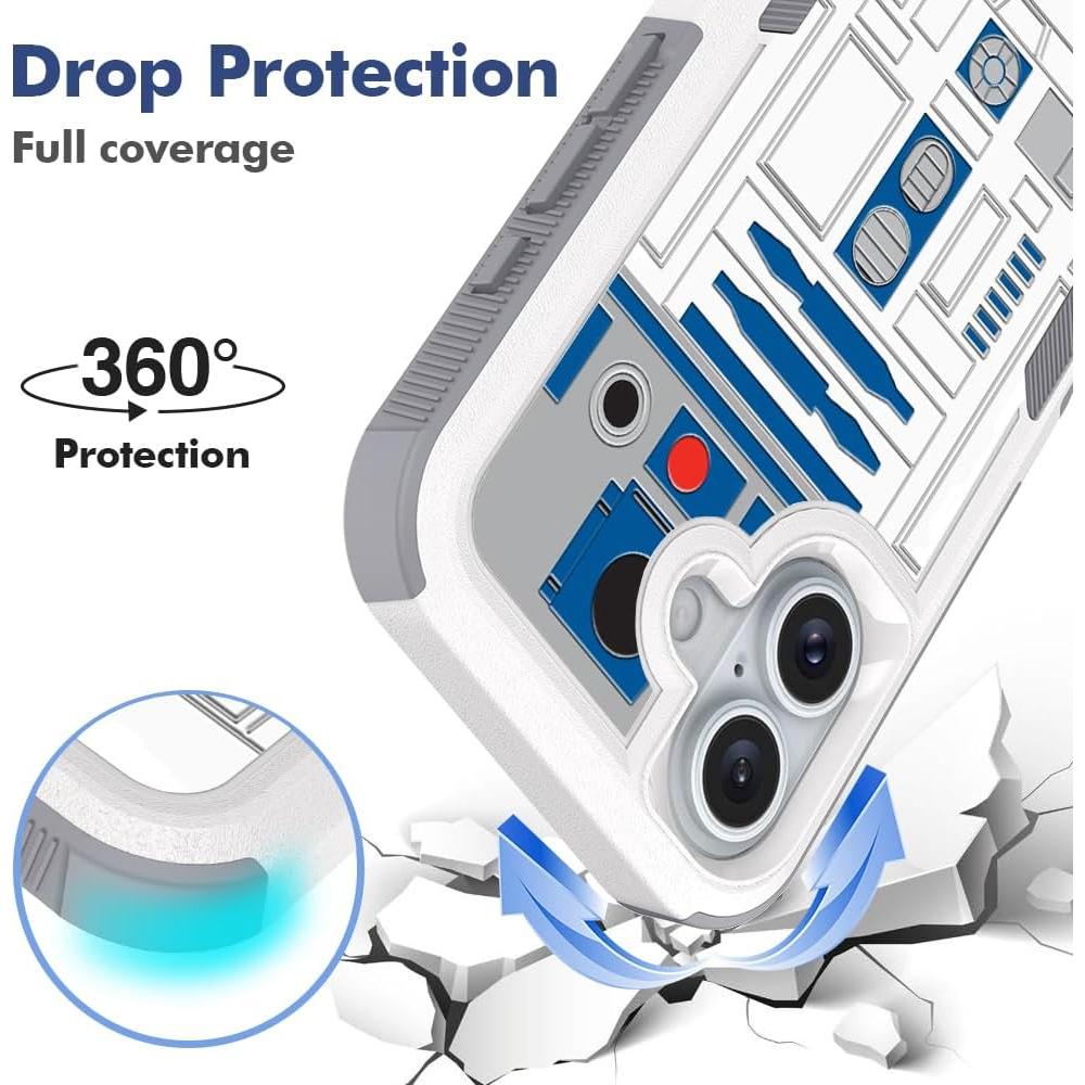 Funda Doble Capa para iPhone 16 Candykisscase Robot