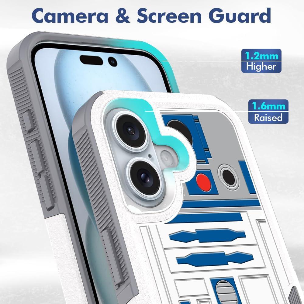 Funda Doble Capa para iPhone 16 Candykisscase Robot