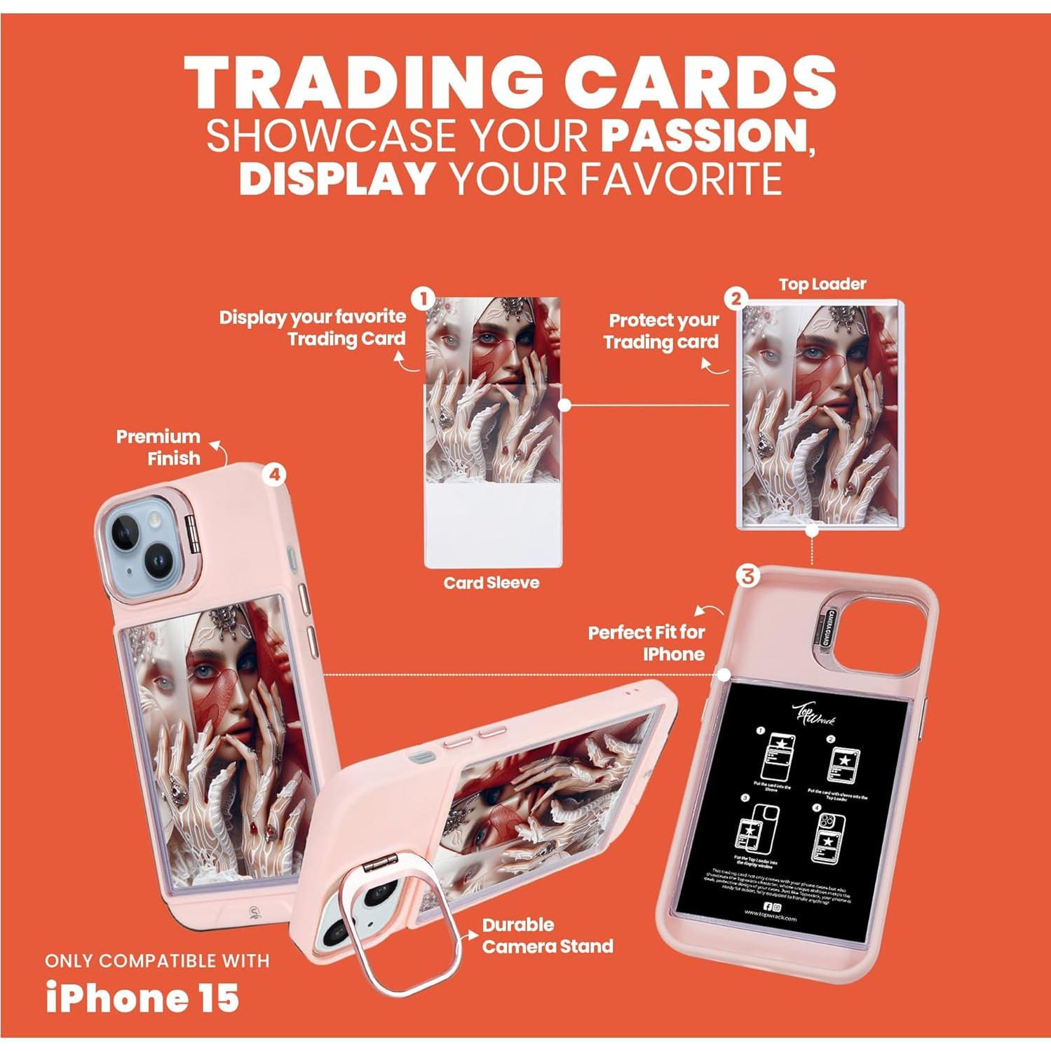 Funda protectora para iPhone 15 Superious con soporte y 5 fundas