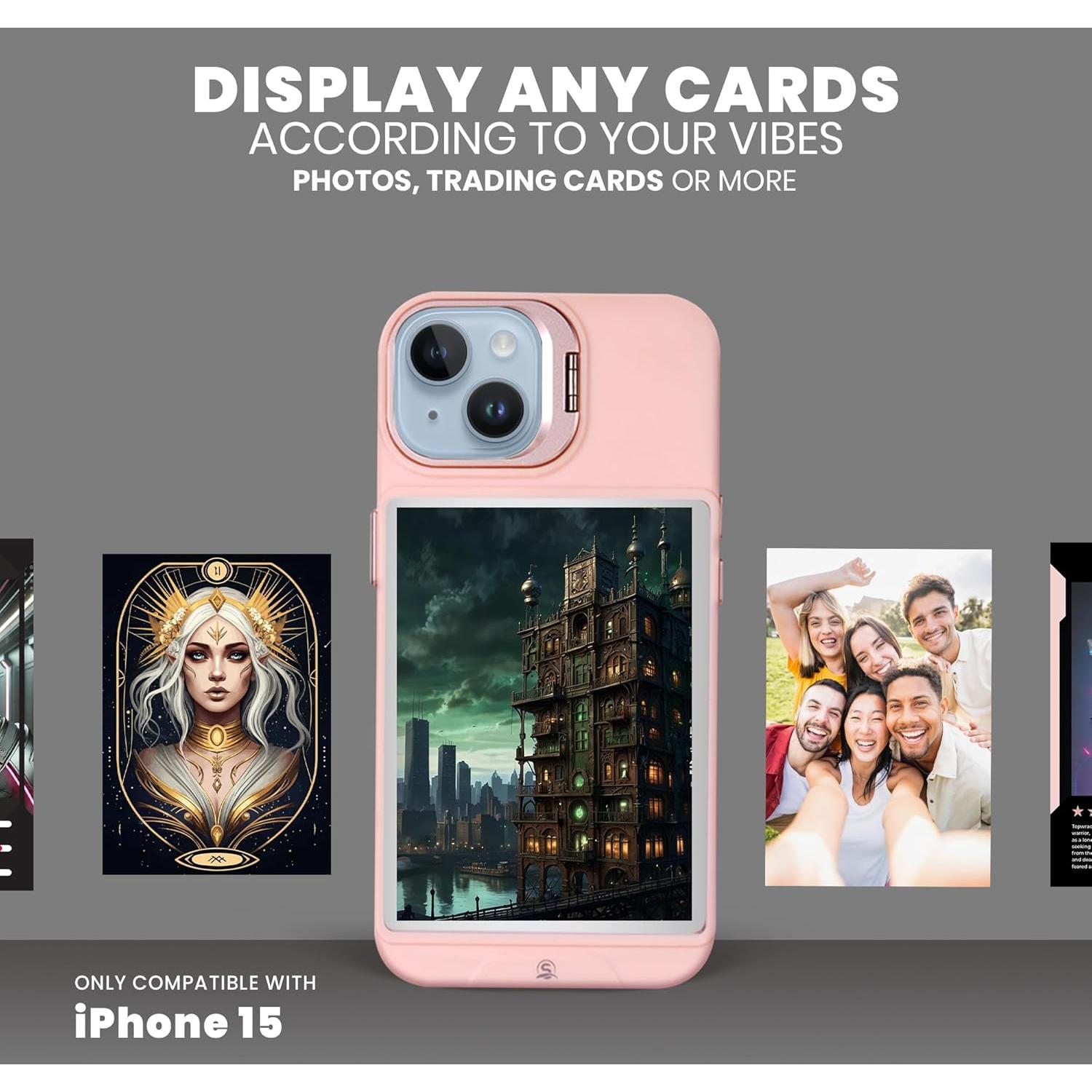 Funda protectora para iPhone 15 Superious con soporte y 5 fundas