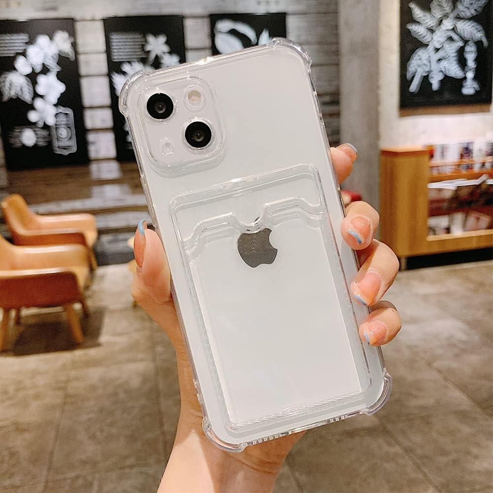 Funda Transparente Tuokiou para iPhone 14 con Ranura para Tarjetas