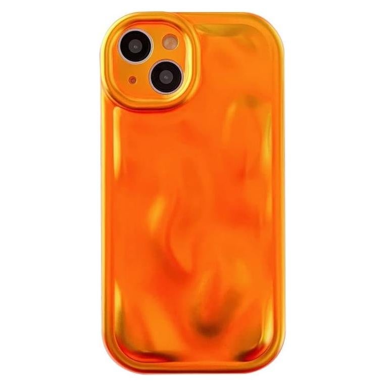 Funda de Silicona Caseative para iPhone 11 - Onda Ripple Naranja