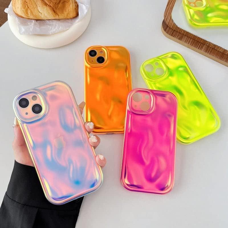Funda de Silicona Caseative para iPhone 11 - Onda Ripple Naranja