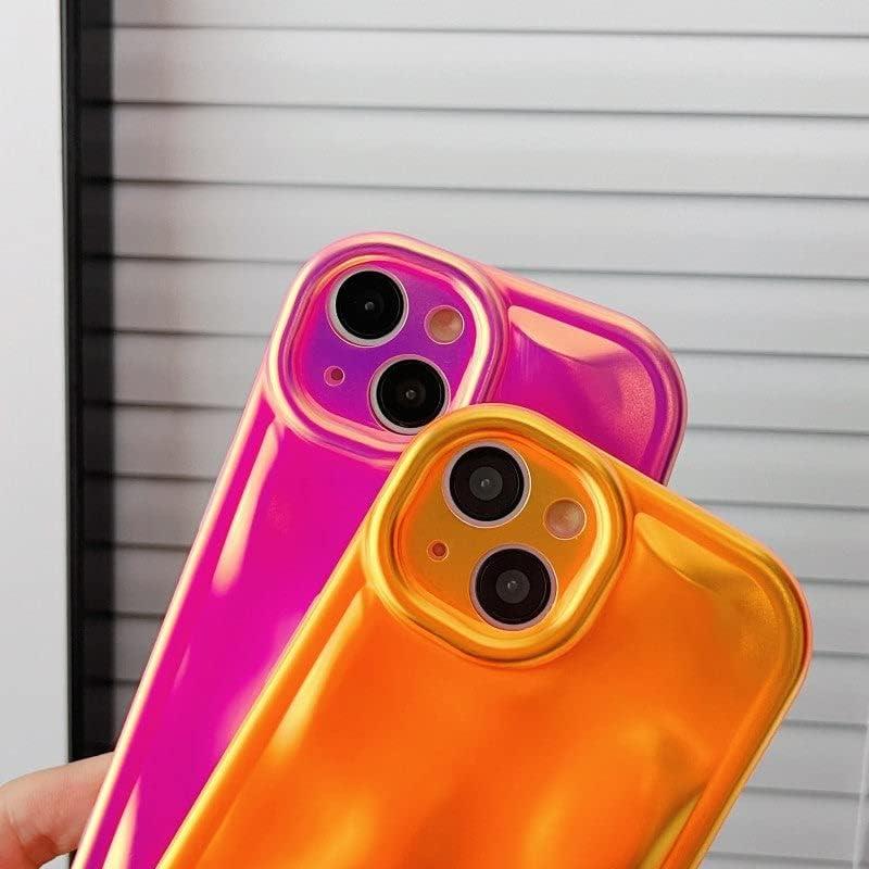 Funda de Silicona Caseative para iPhone 11 - Onda Ripple Naranja