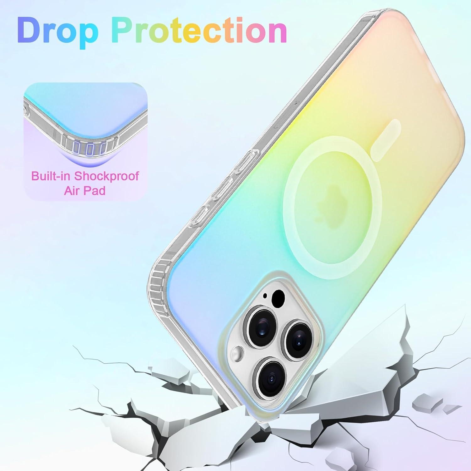 Funda Protectora Heaofei para iPhone 15 Pro Max Iridiscente