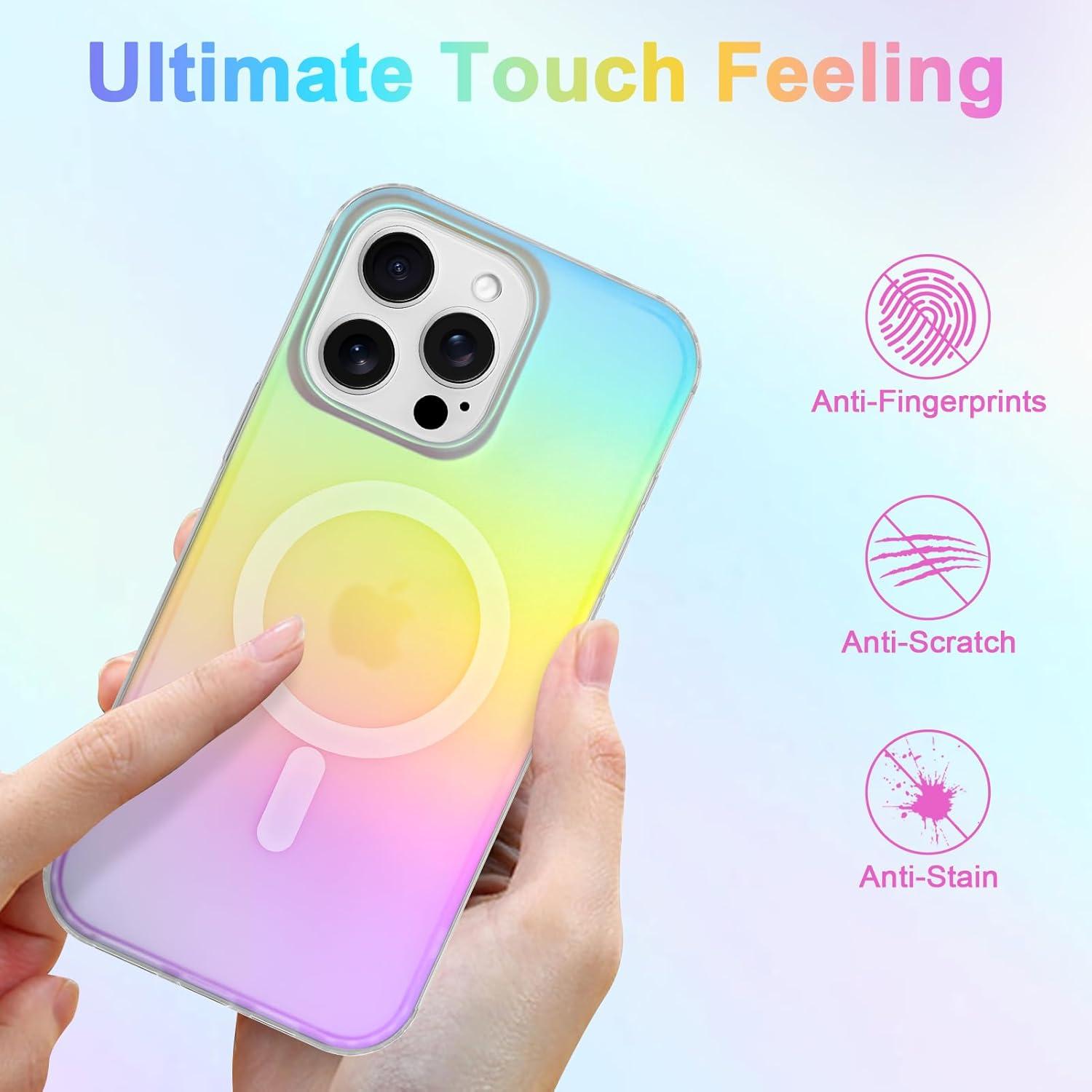 Funda Protectora Heaofei para iPhone 15 Pro Max Iridiscente