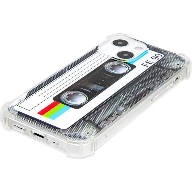 Funda Dura TPU para iPhone 13 Mini Cinta de Casete Retro