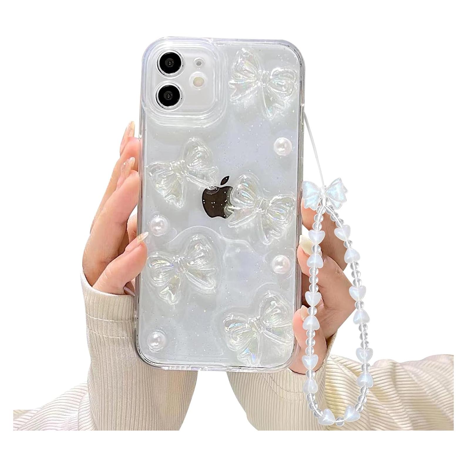 Funda Protectora Ownest para iPhone 11 con Lazos 3D y Cadena