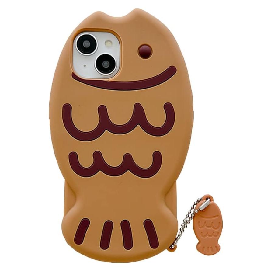 Funda de Silicona Suave 3D Taiyaki para iPhone 16 Pro Max