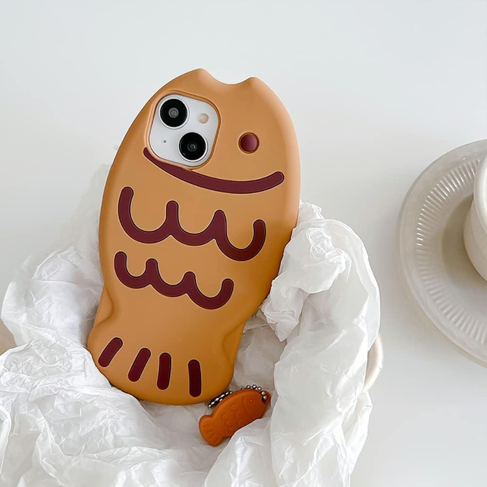 Funda de Silicona Suave 3D Taiyaki para iPhone 16 Pro Max