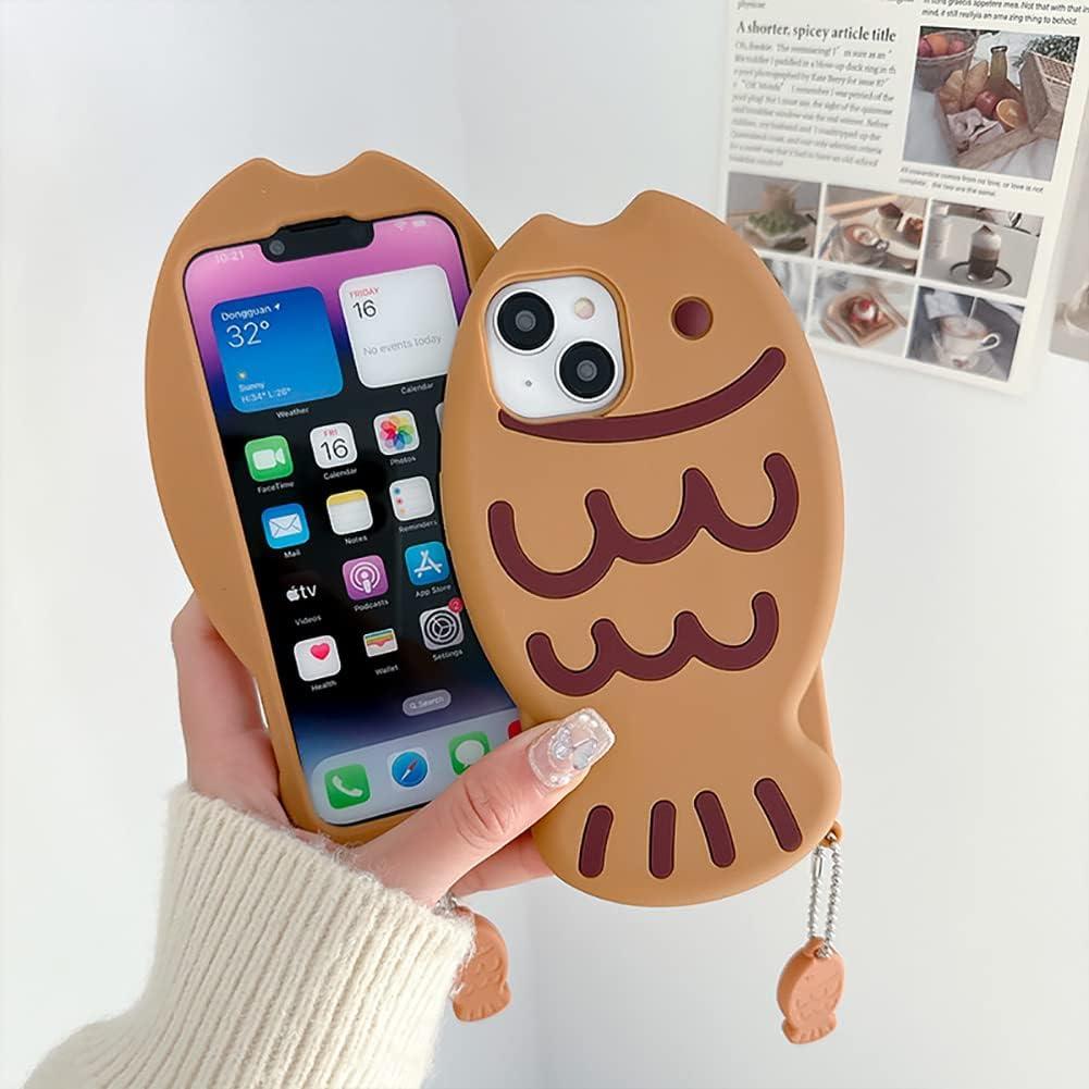Funda de Silicona Suave 3D Taiyaki para iPhone 16 Pro Max