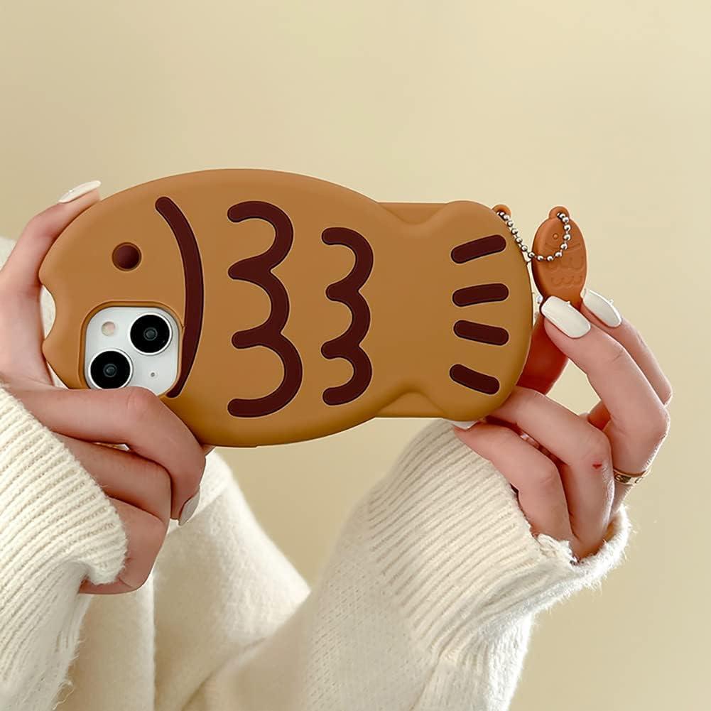 Funda de Silicona Suave 3D Taiyaki para iPhone 16 Pro Max