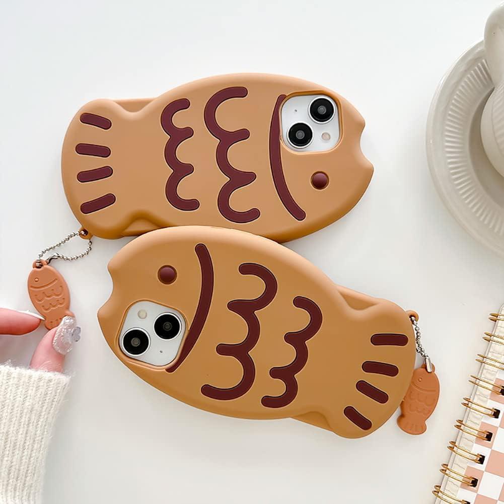 Funda de Silicona Suave 3D Taiyaki para iPhone 16 Pro Max