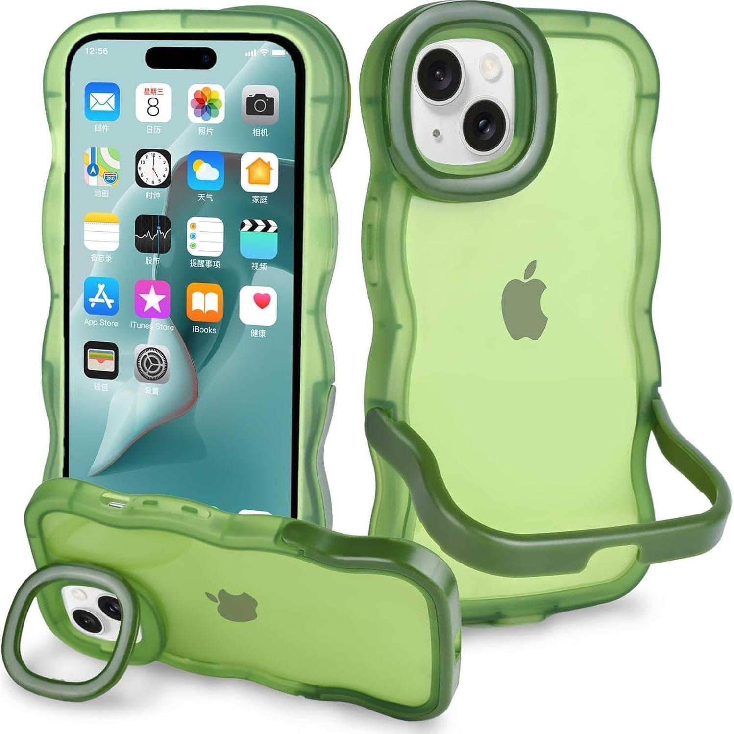 Funda protectora para iPhone 14/13 Kaislandy con soporte