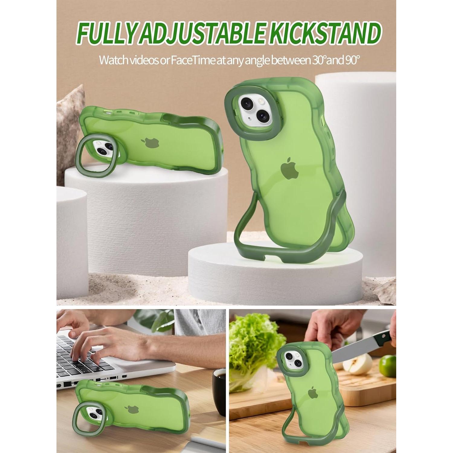 Funda protectora para iPhone 14/13 Kaislandy con soporte