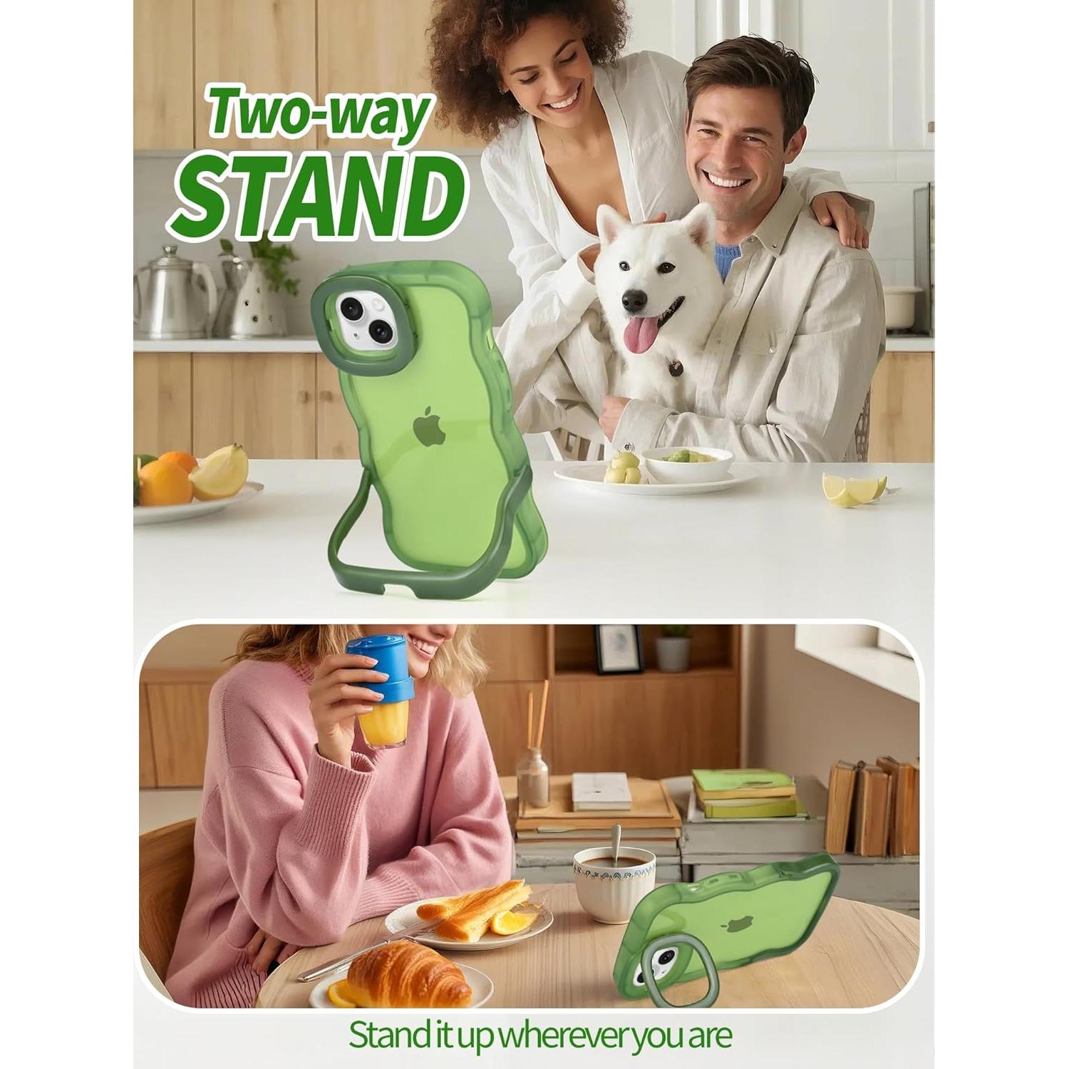 Funda protectora para iPhone 14/13 Kaislandy con soporte